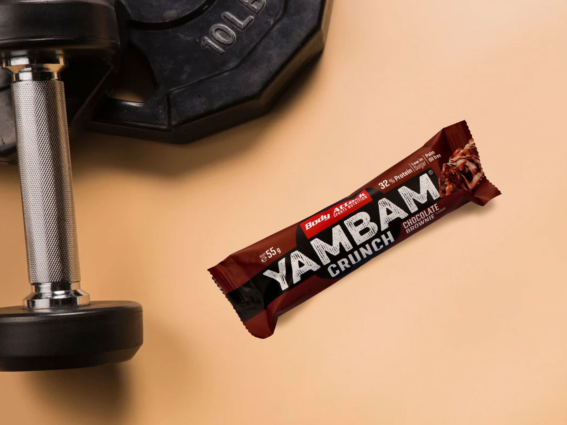 BODY ATTACK Yambam Crunchy - 55g low sugar protein bar