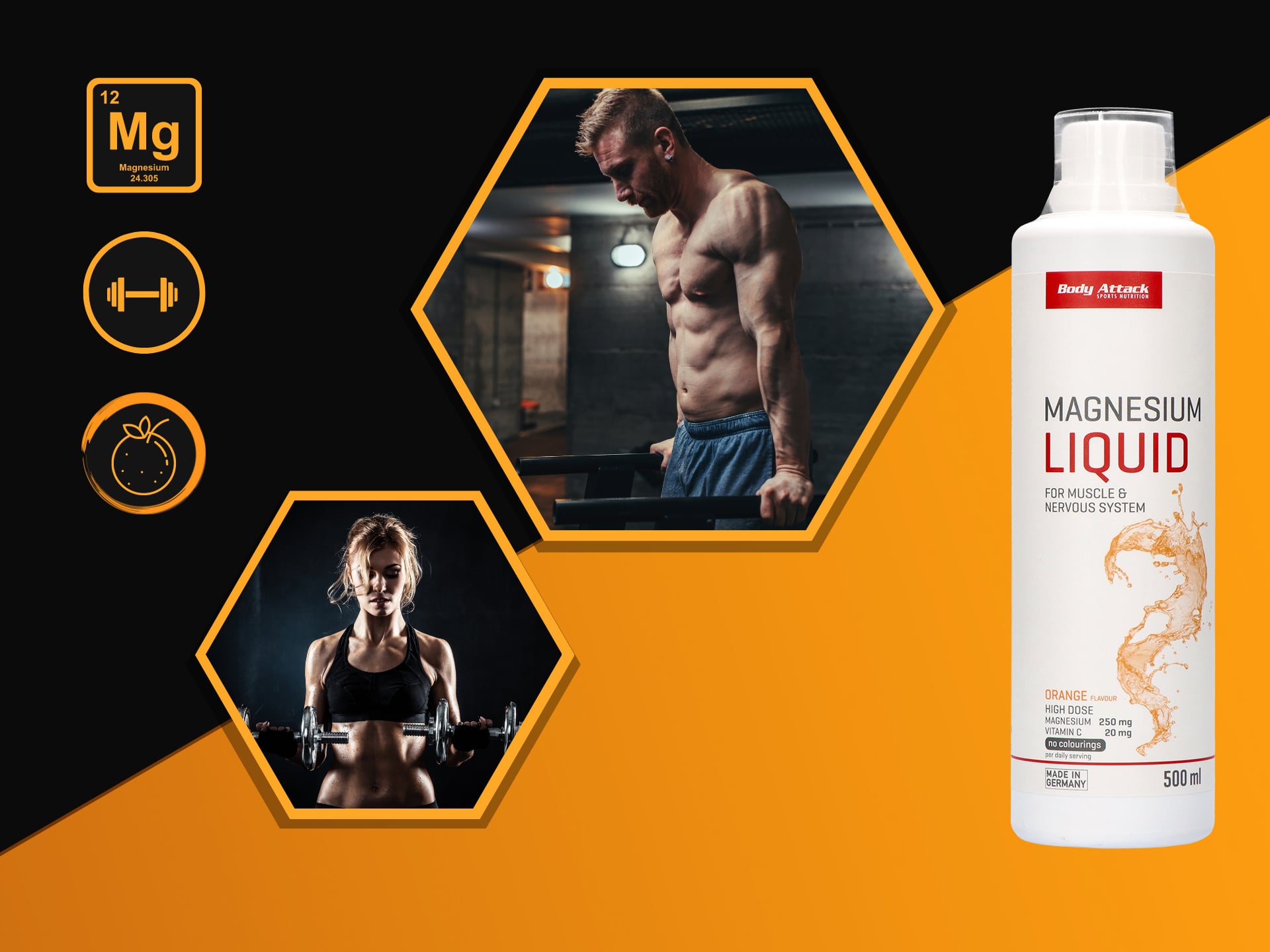 magnésium vitamine c 500ml muscles système nerveux