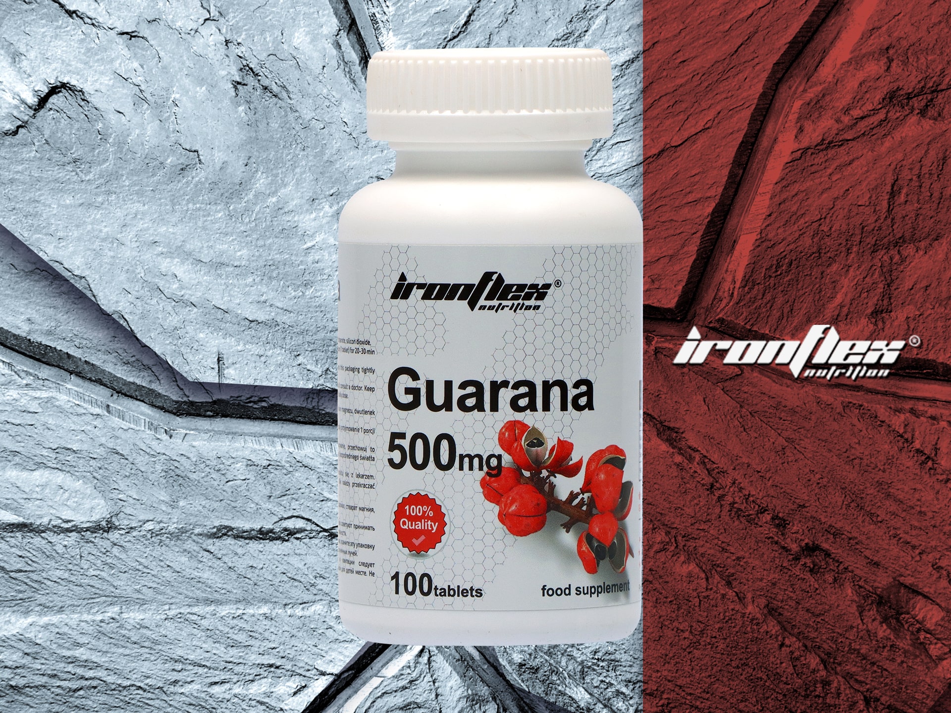 IRONFLEX Guarana 500mg - 100tabs.