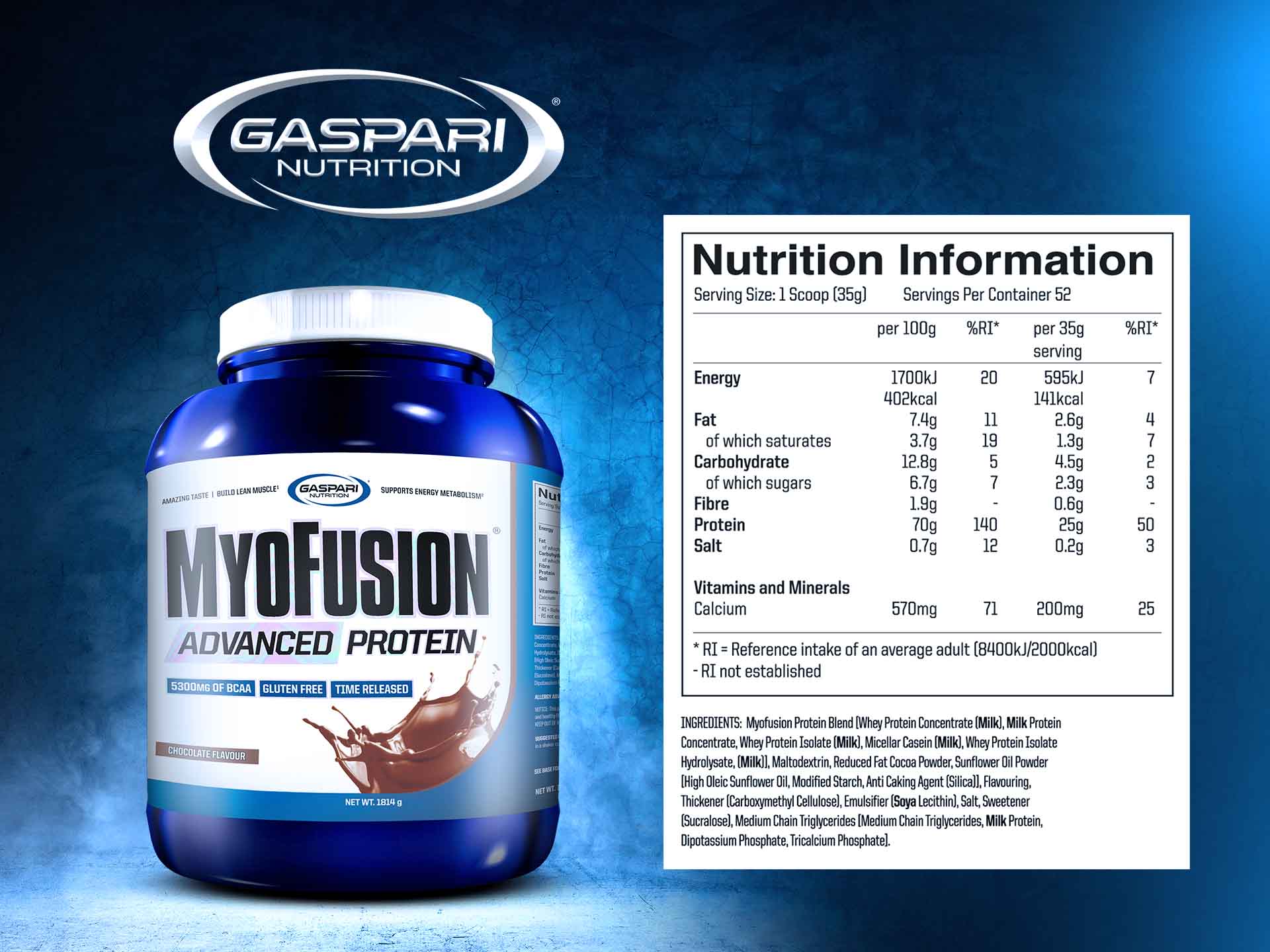 Gaspari nutrition myofusion 1814g białko wielofrakcyjne