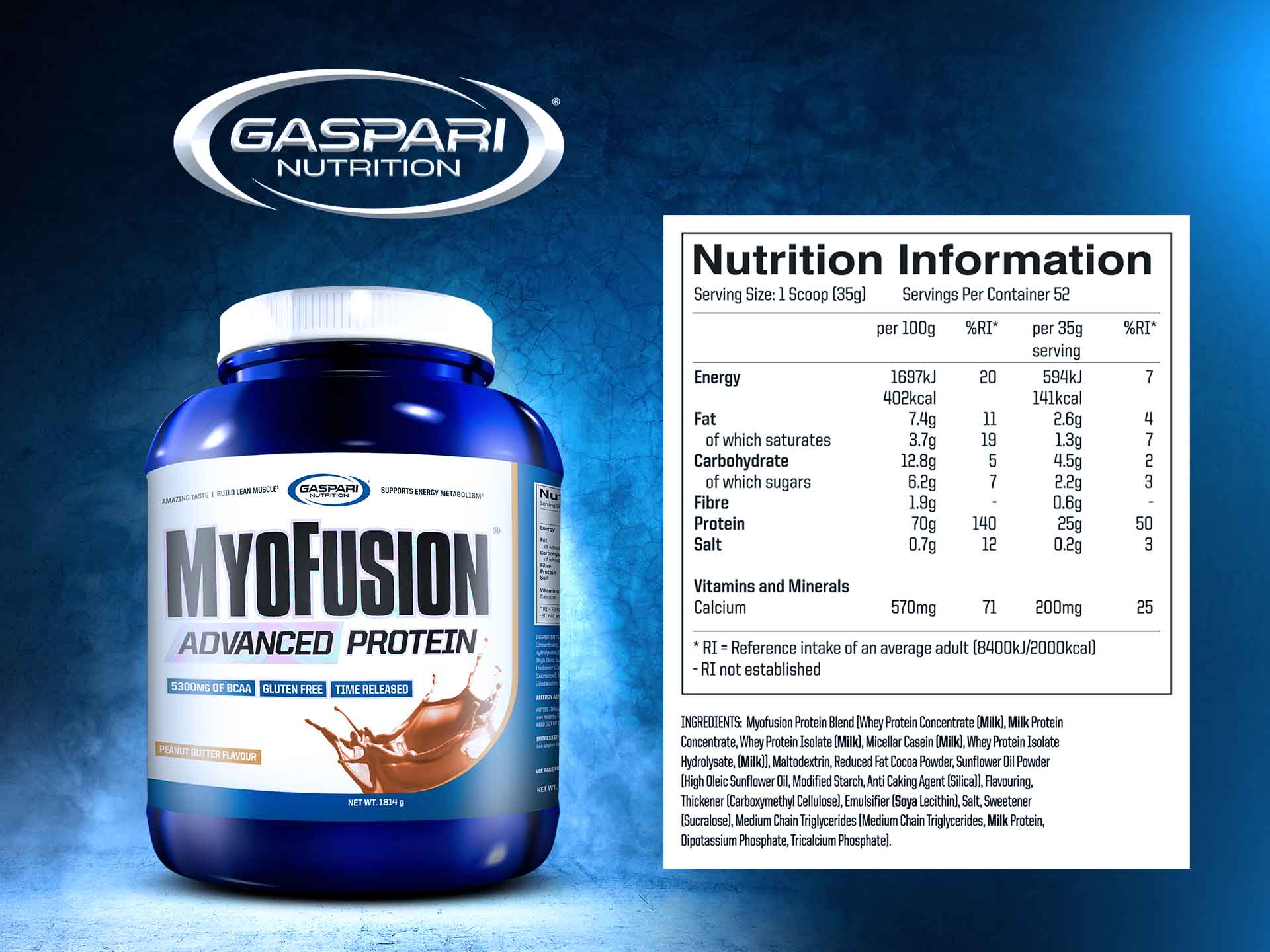 Gaspari nutrition myofusion 1814g protéine multifractionnelle