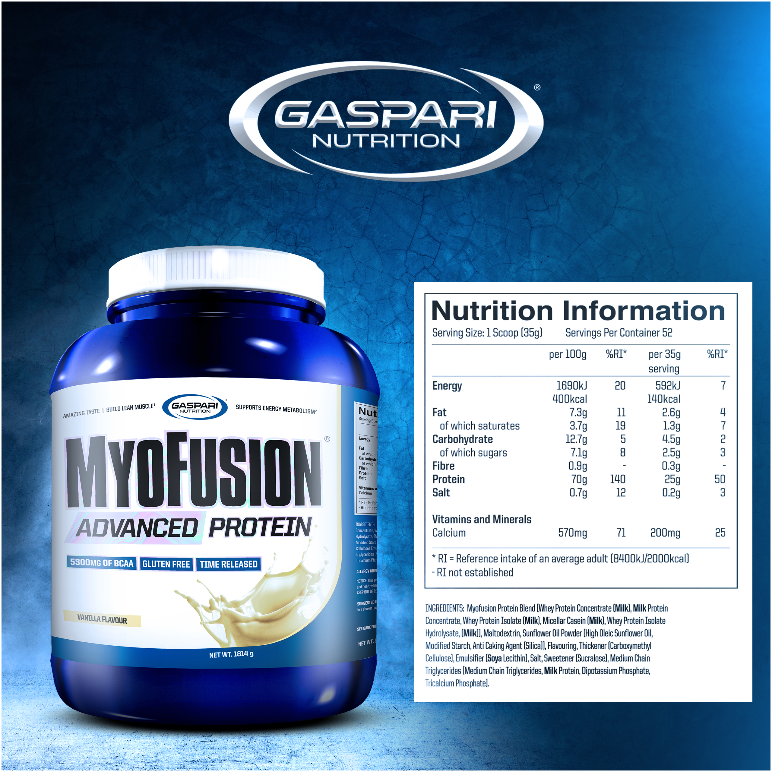 Aminokwasy Myofusion Advanced EU - 500g vanilla