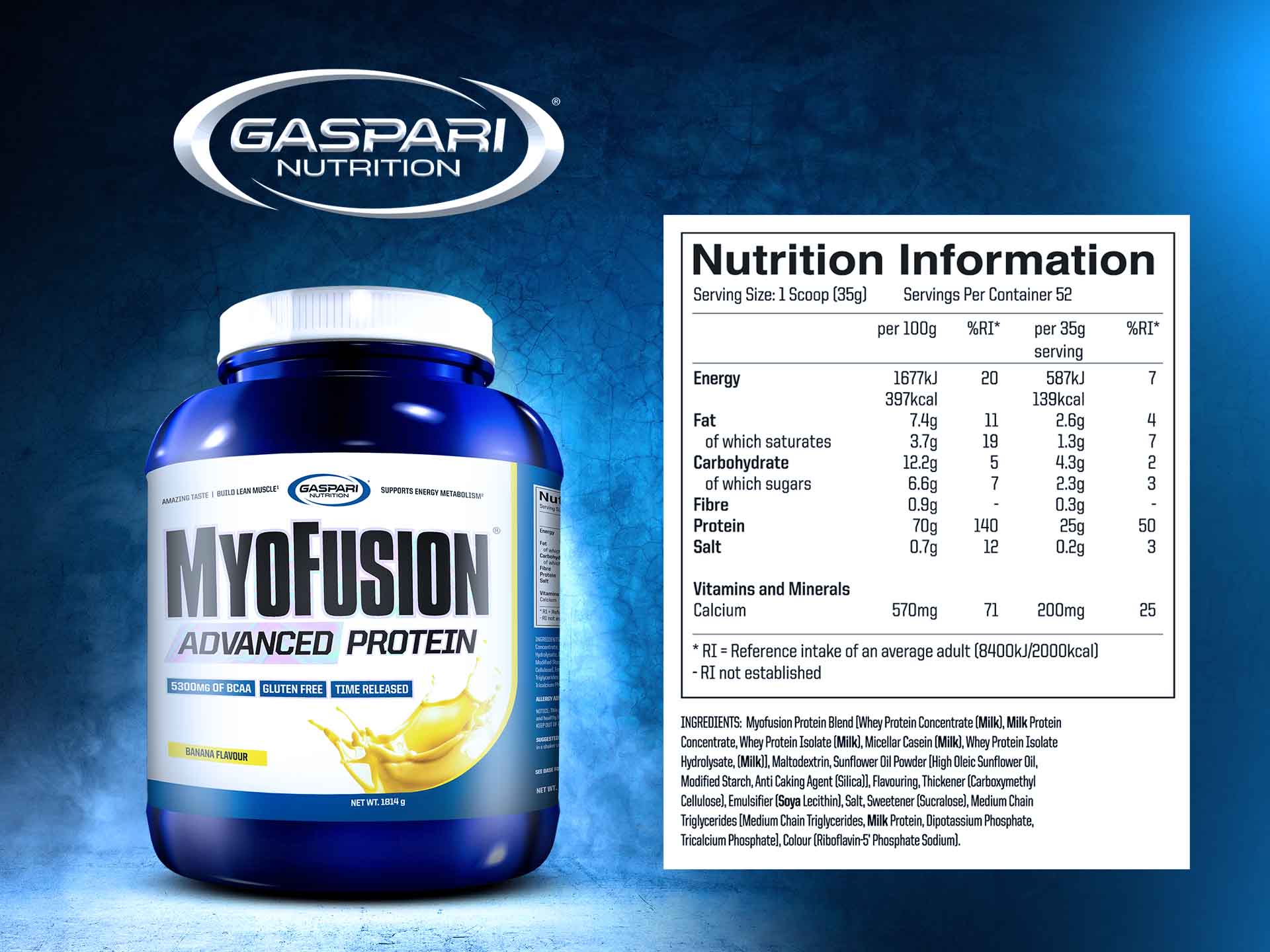 Gaspari nutrition myofusion 1814g protéine multifractionnelle 