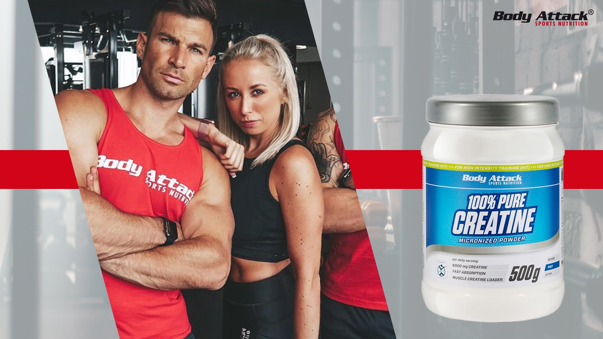 BODY ATTACK 100% Pure Creatine - 500g - Natural