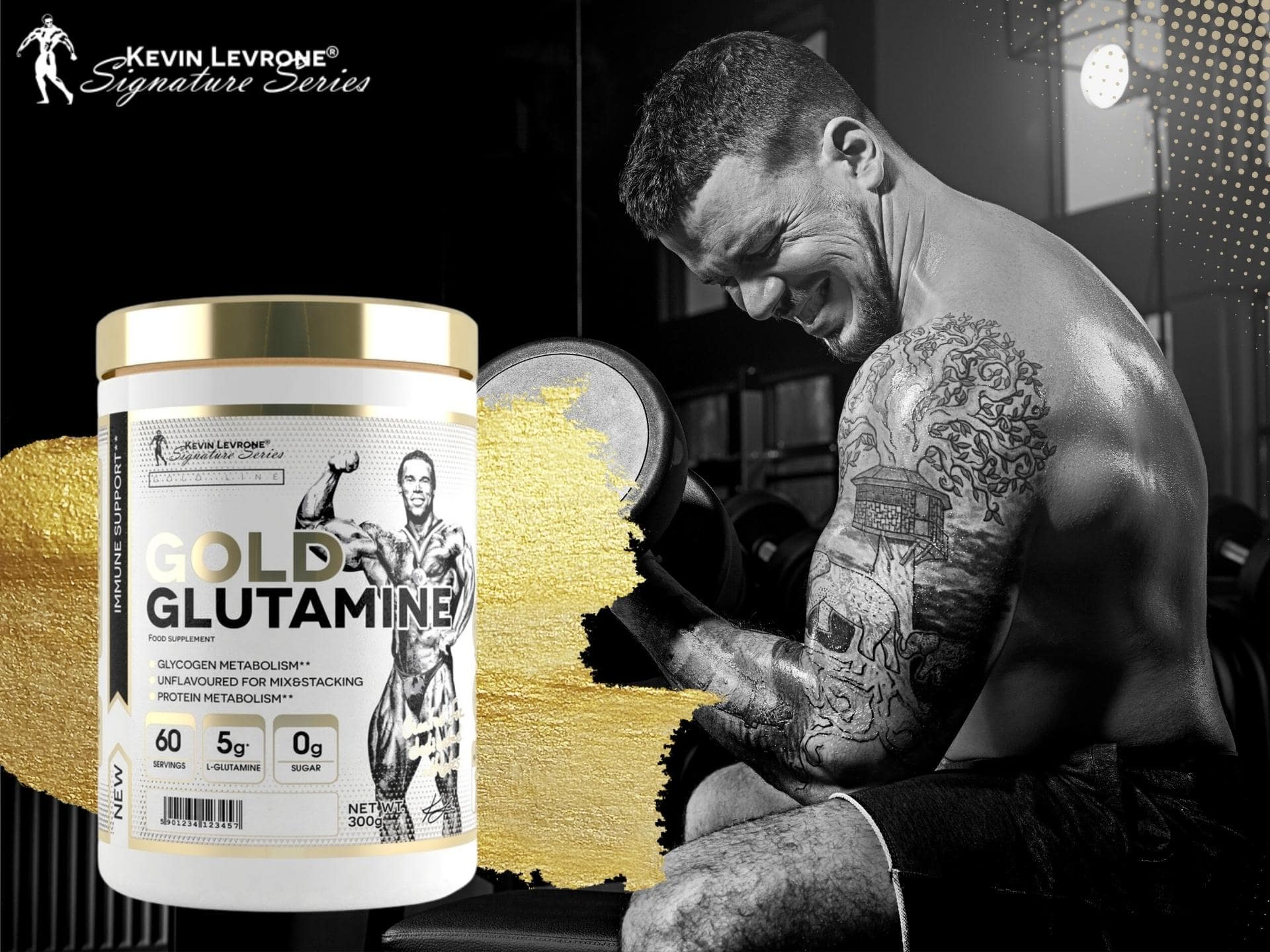 KEVIN LEVRONE Gold Glutamine - 300g - Natural