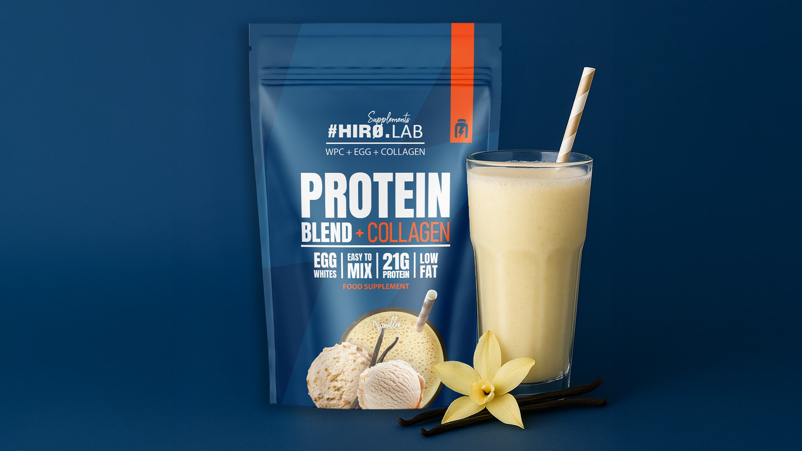 hiro.lab protein blend collagen 750 g vanille