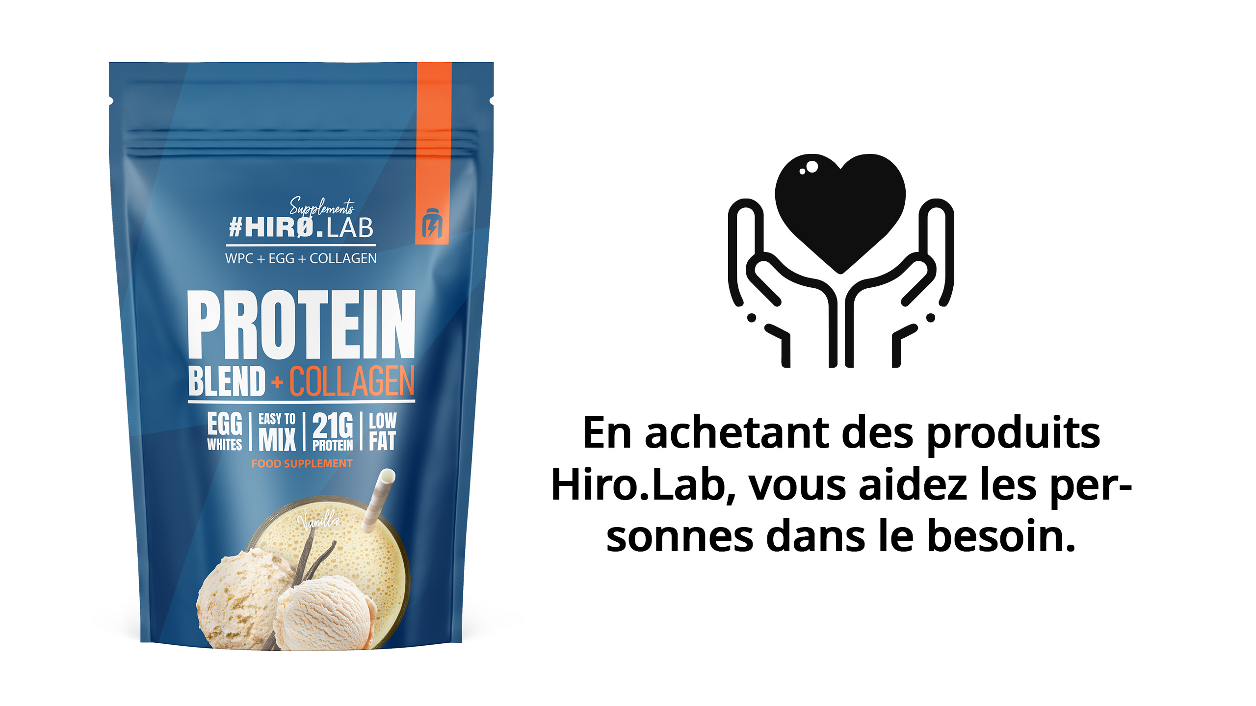hiro.lab protein blend + collagen vanilla 750g