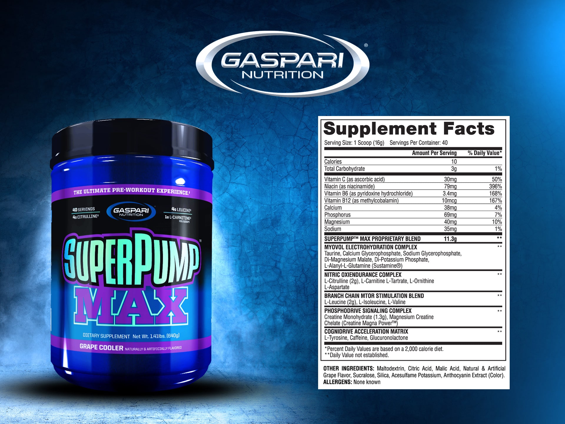 booster d'azote Super Pump Max grape