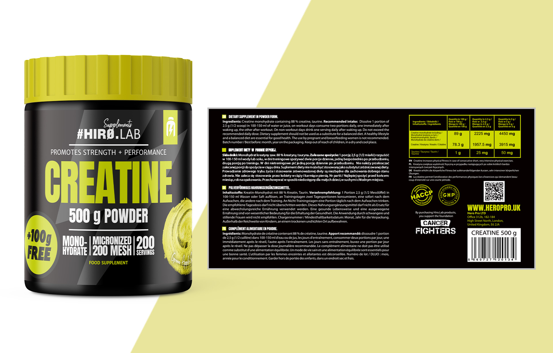 creatine kreatyna proszek masa 500g