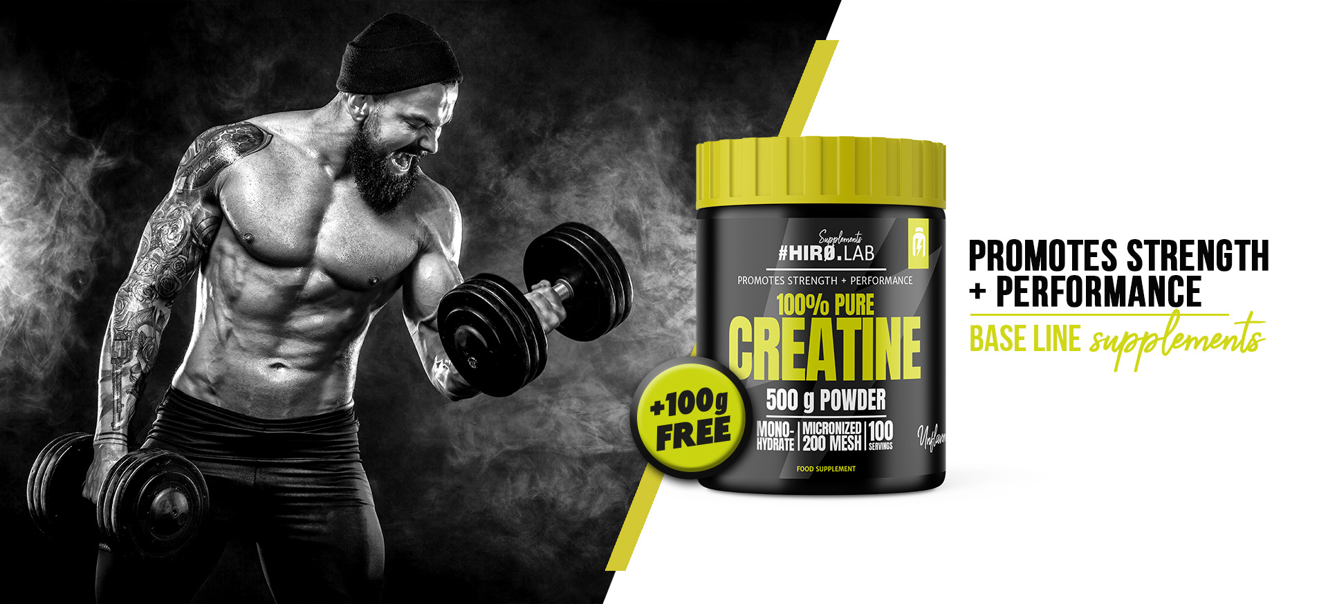 Hiro.Lab - 100% pure Creatine - czysty monohydrat kreatyny 200 MESH