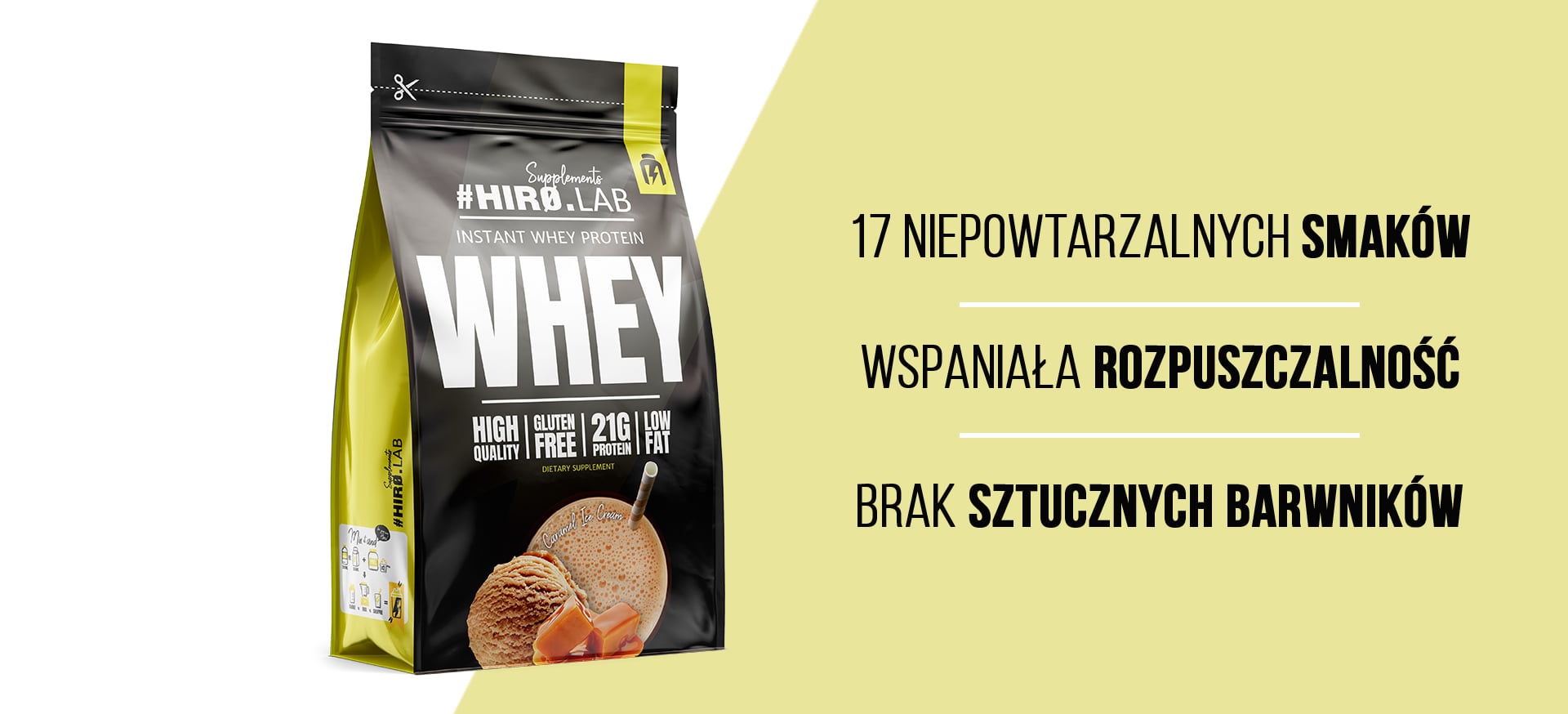 Instant Whey Protein caramel ice cream