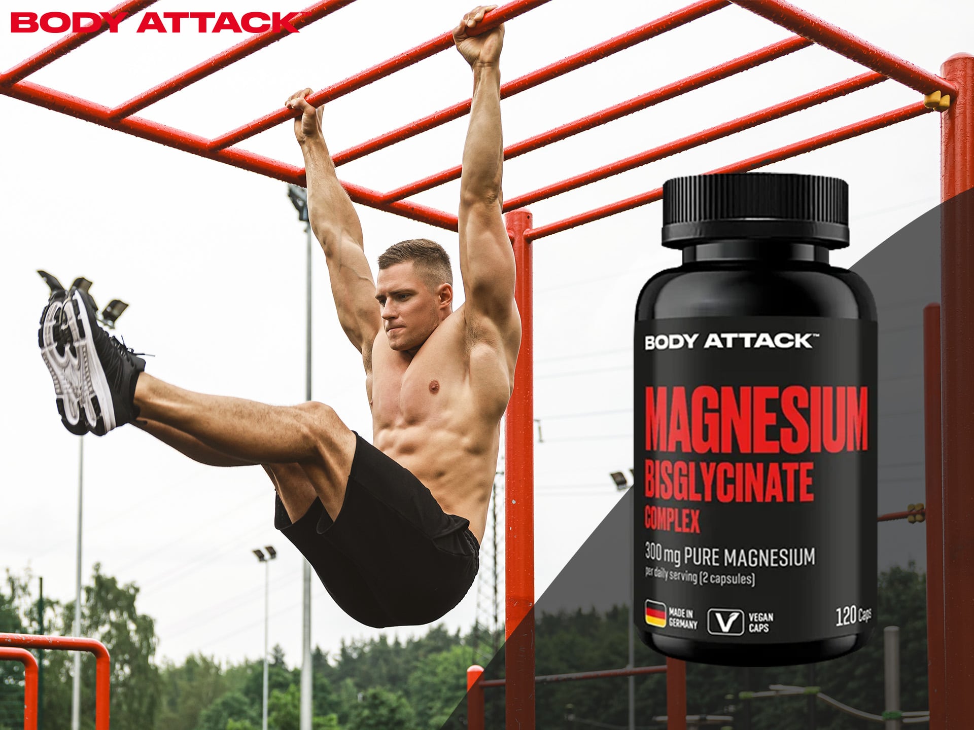 Body Attack - disglicynian magnezu - układ nerwowy, mięśnie, stres