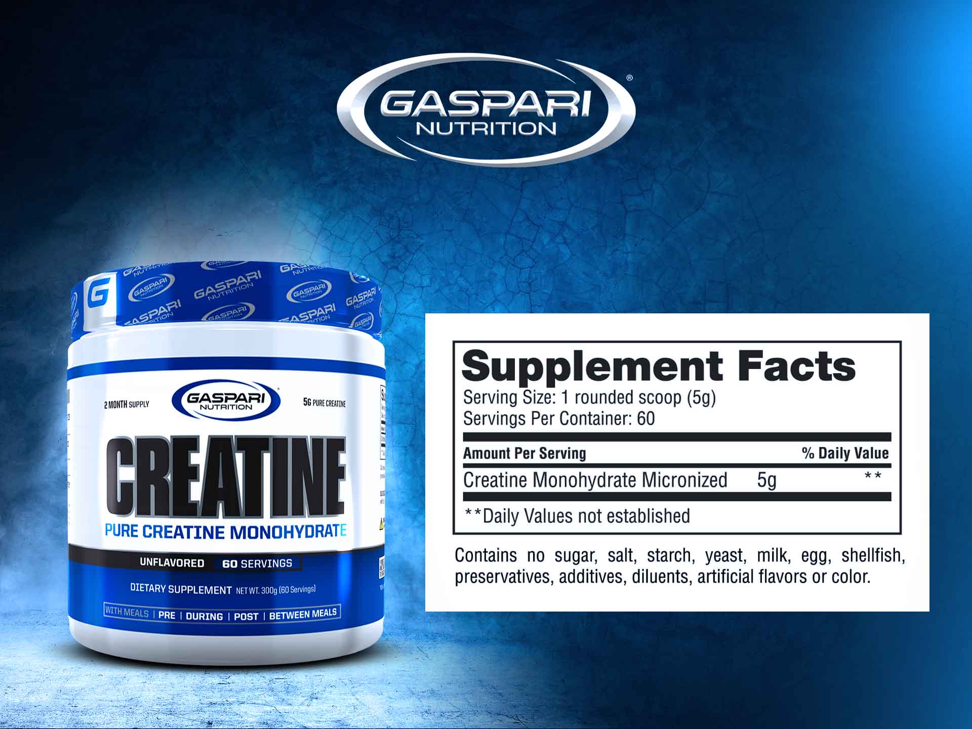 Creatine - Gaspari - monohydrate de créatine