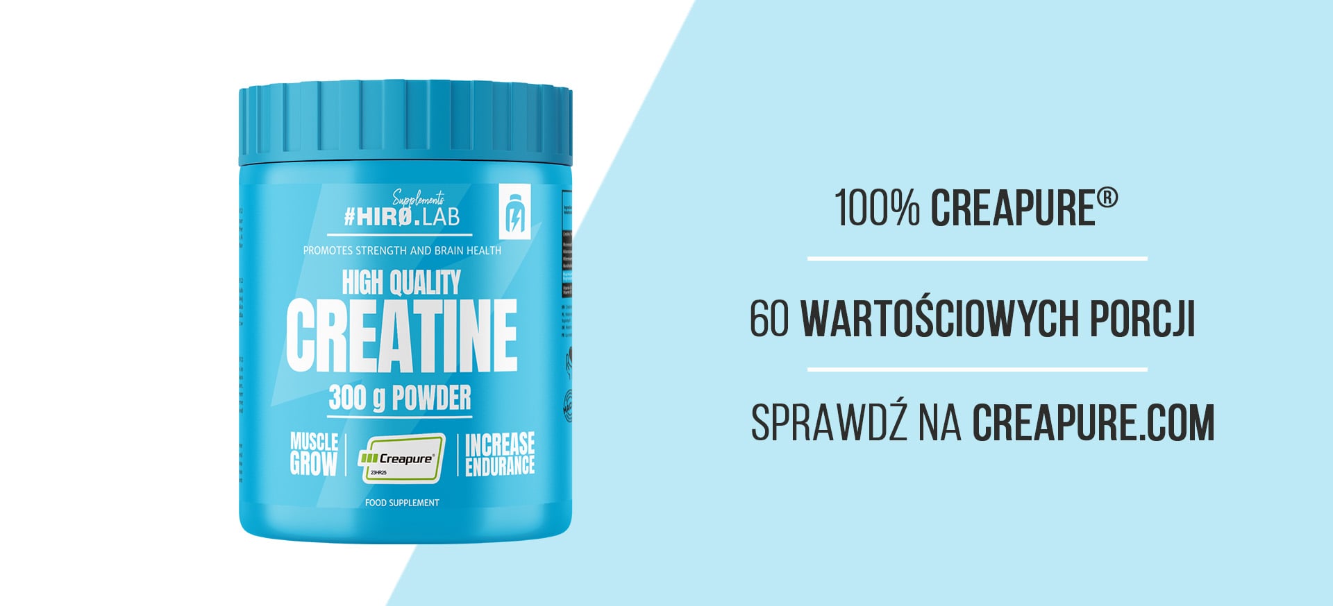 Hiro.Lab - Creapure - opatentowany monohydrat kreatyny 200 MESH