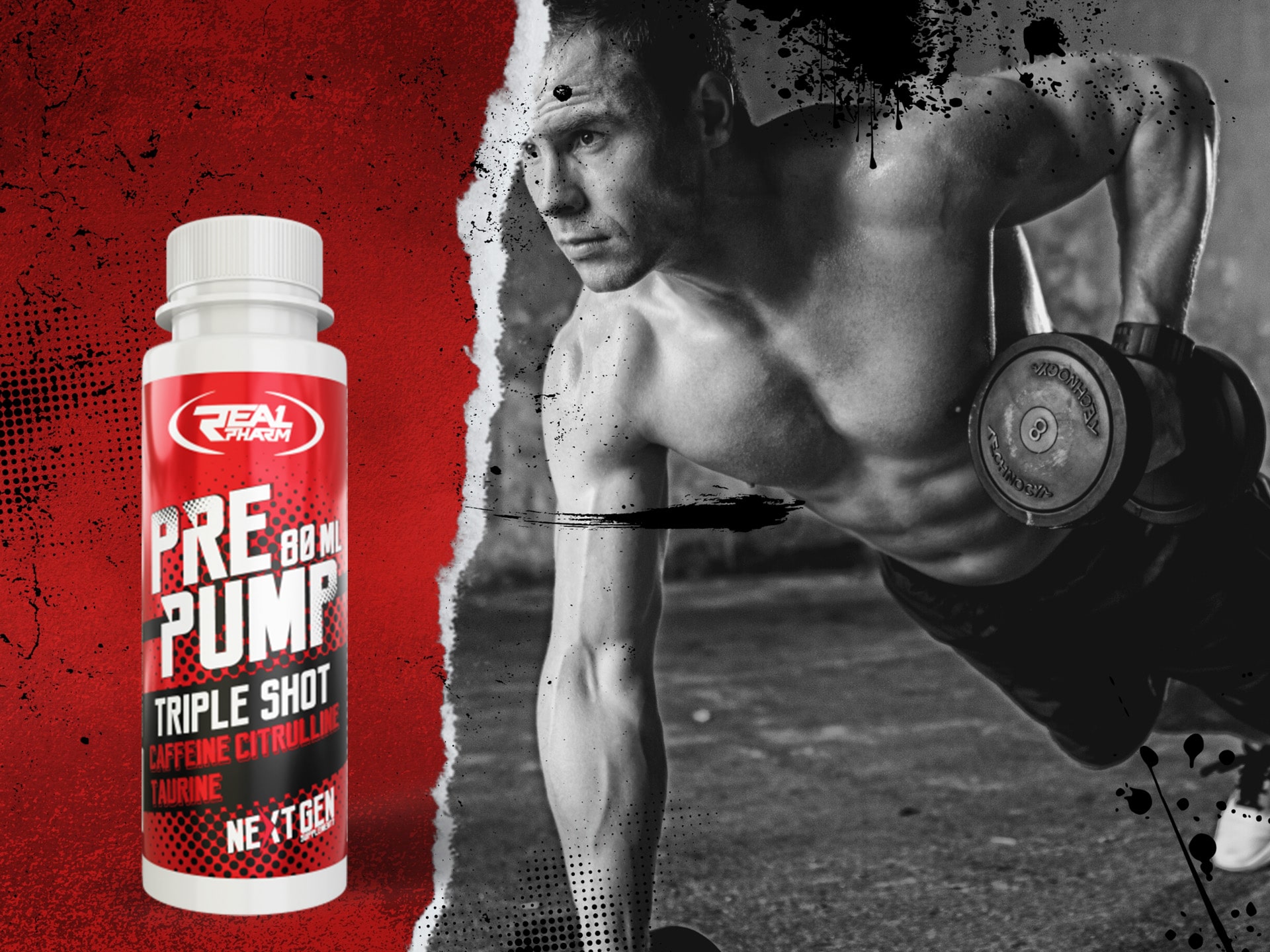 Real Pharm - PrePumpShot shot avant entraînement, preworkout
