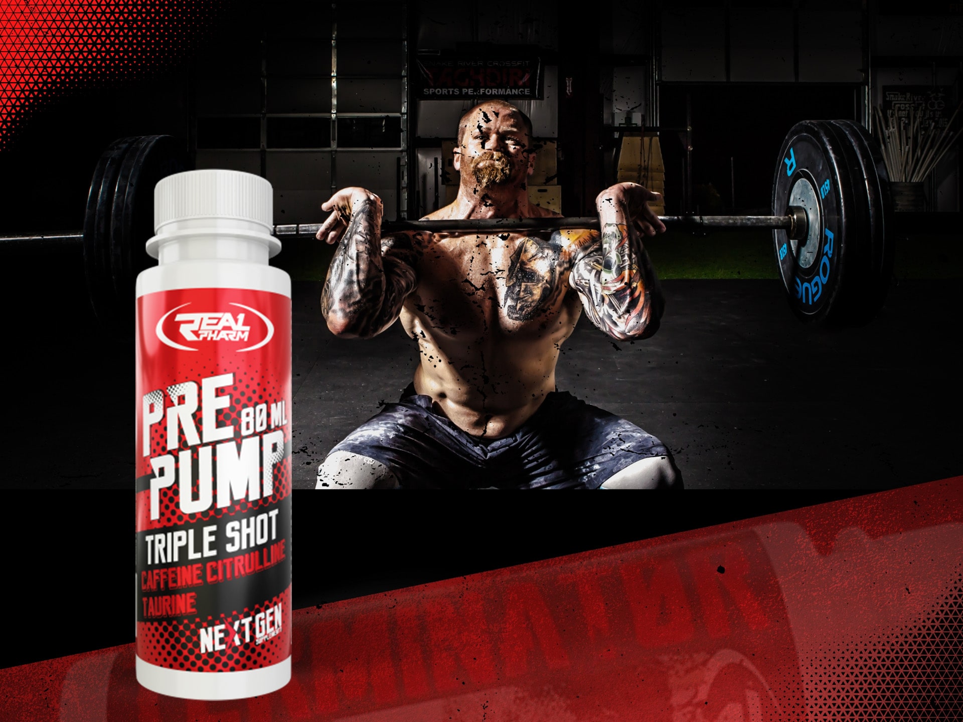 Real Pharm - PrePumpShot shot avant entraînement, preworkout
