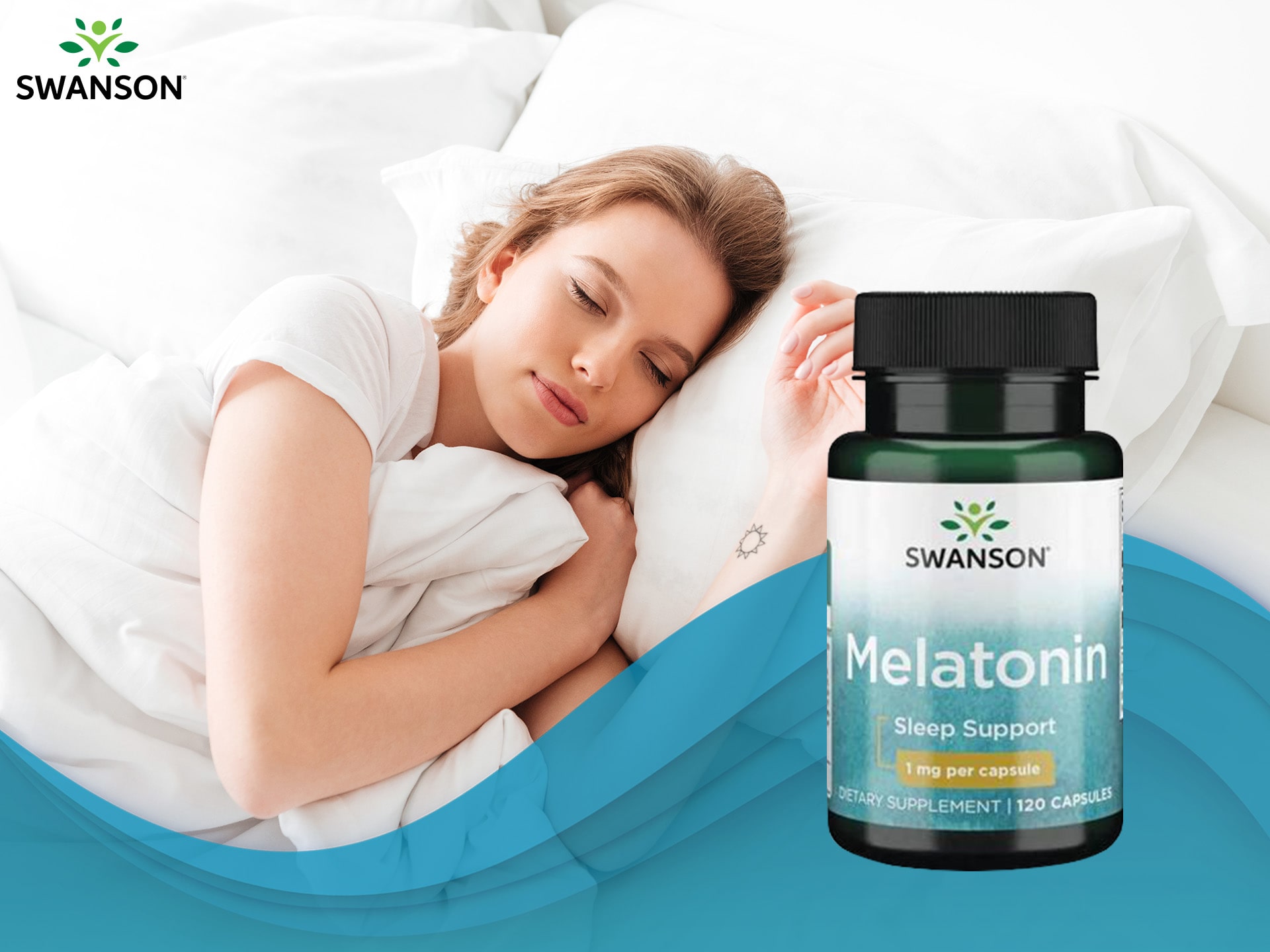 Swanson - Mélatonine 1mg - soutien d'un sommeil profond