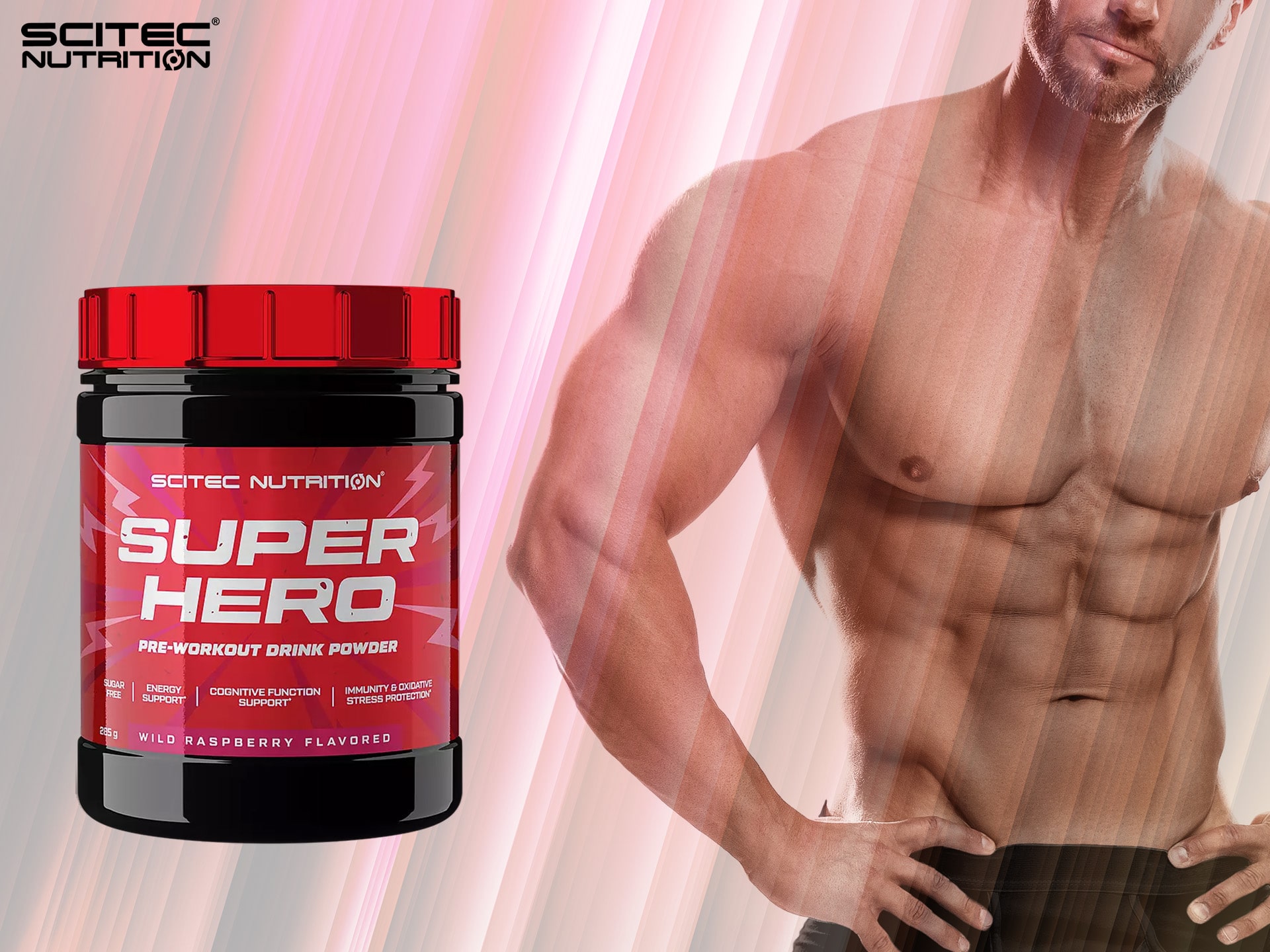 Scitec - SuperHero - pré-entraînement avec choline et coenzyme Q10