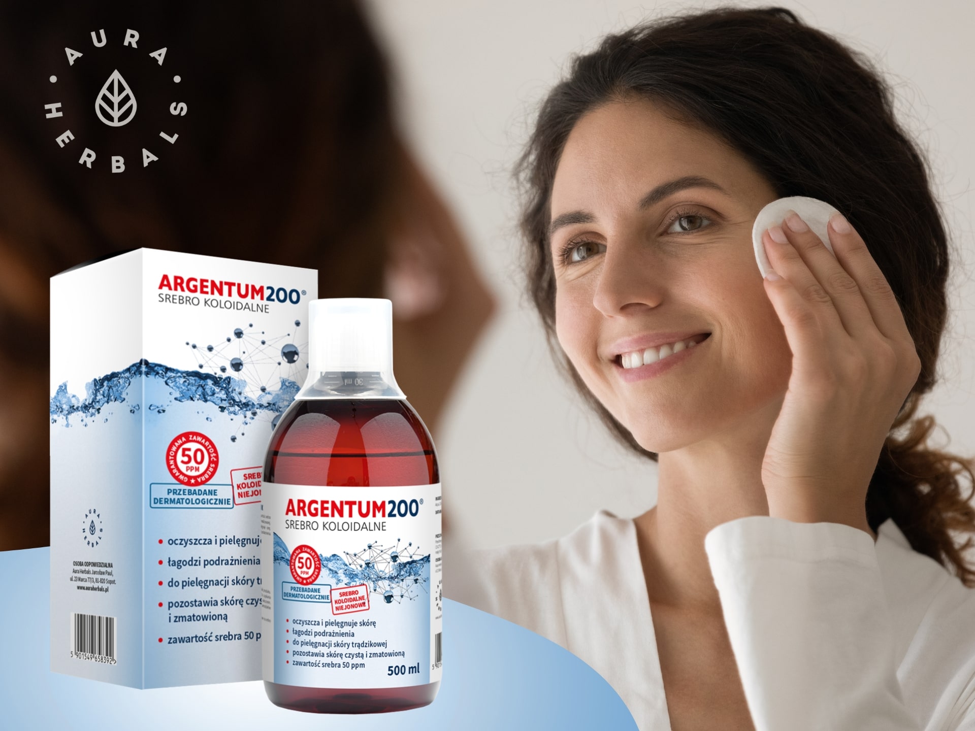 Aura Herbals - Srebro Koloidalne - solution pour l'acné