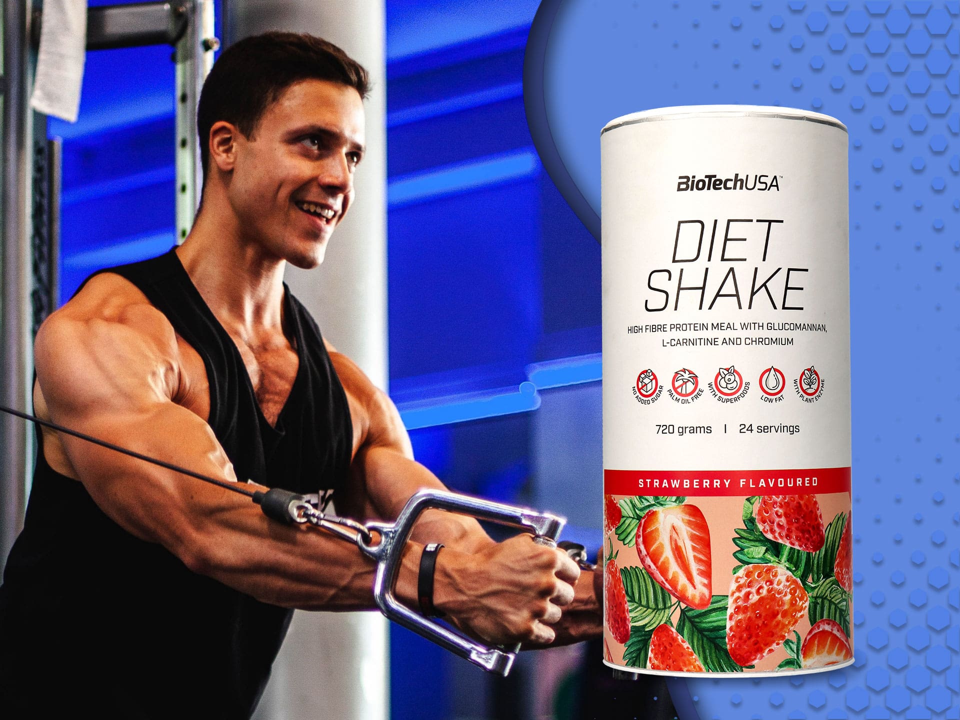 BioTech Koktajl białkowy truskawkowy