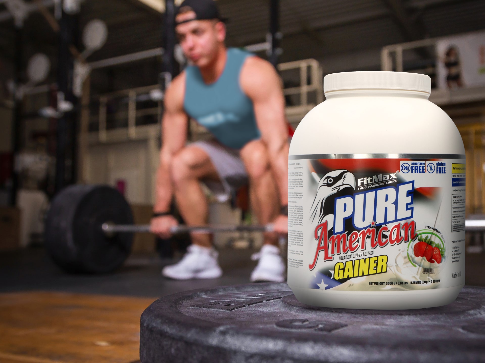 FitMax - gainer fraise - Pure American - 3000g