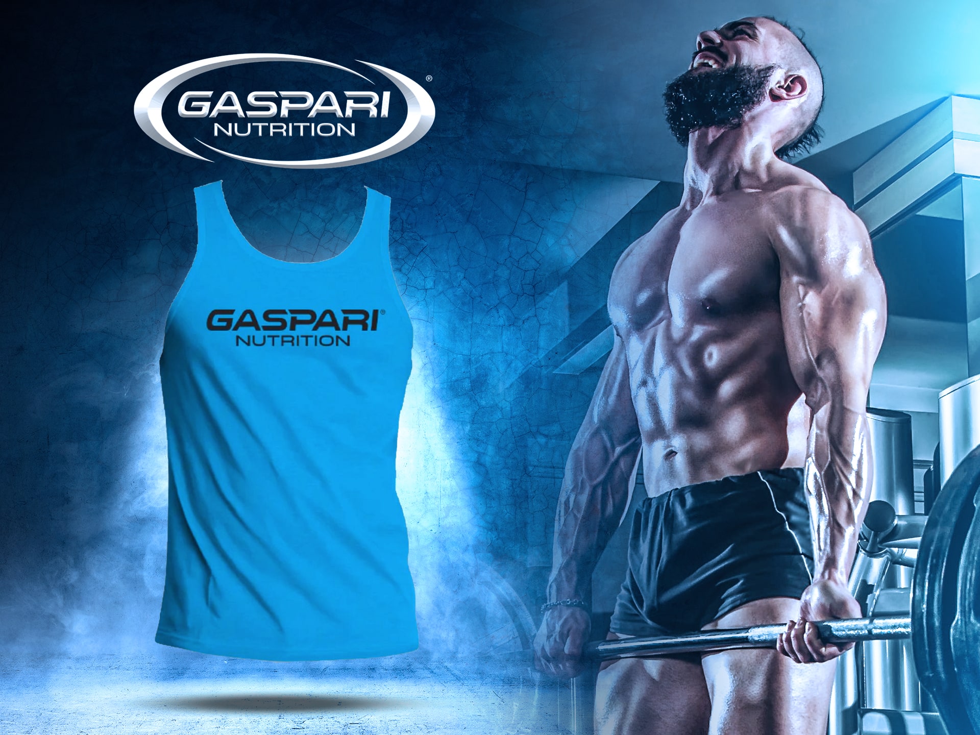 Débardeur à logo Gaspari - idéal pour la salle de sport, entraînement