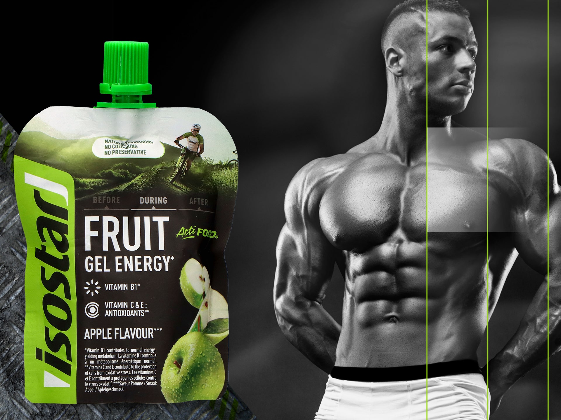 Isostar - gel énergétique aux fruits goût pomme