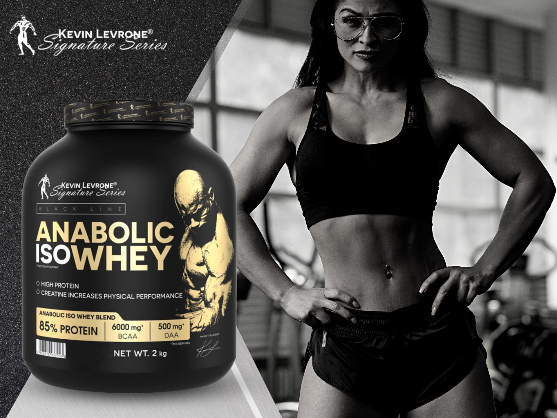 Kevin Levrone - isolat de protéine de lactosérum avec monohydrate de créatine augmentant l'anabolisme musculaire