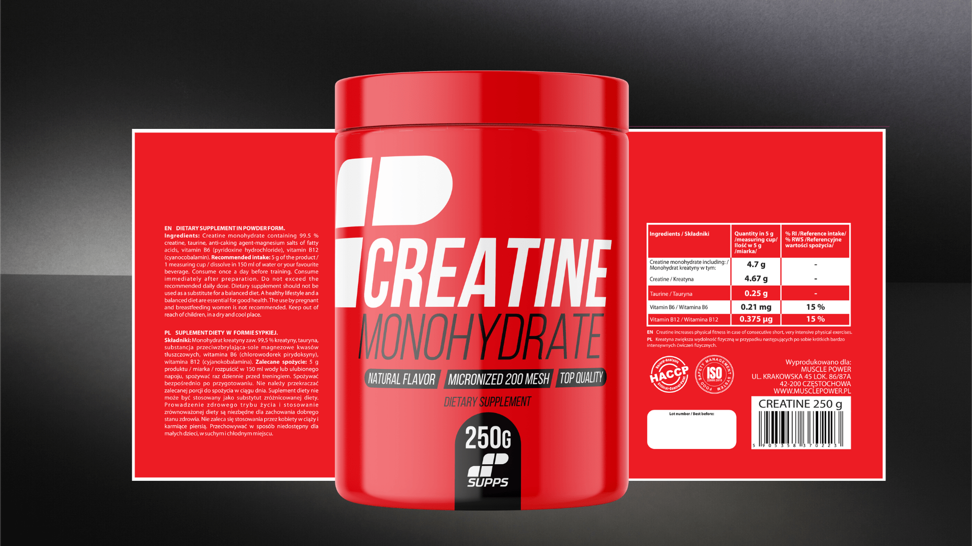 MP Sport - monohydrate de créatine micronisé