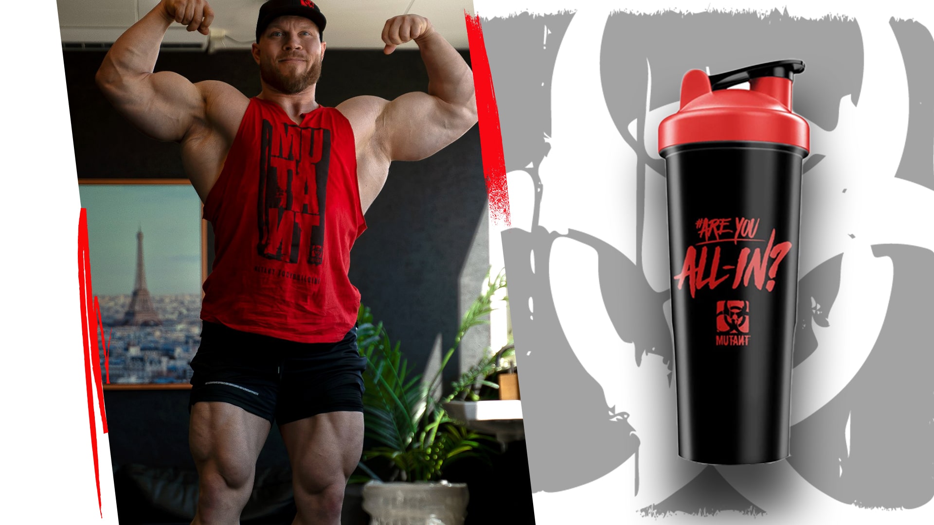 Mutant - shaker avec un logo motivant Are You All In?