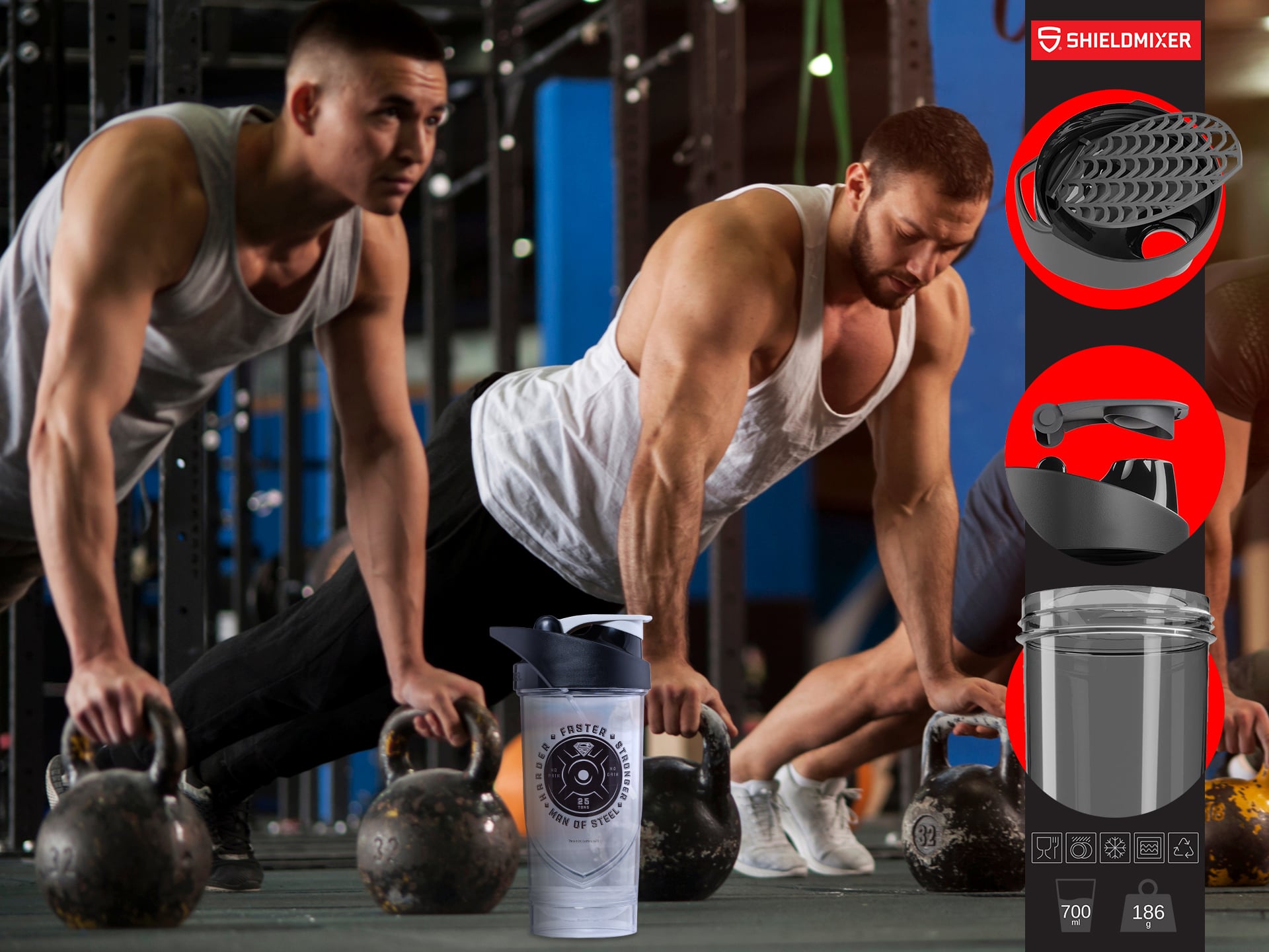 Shieldmixer - Shaker Hero Pro - 700ml - Superman MOS