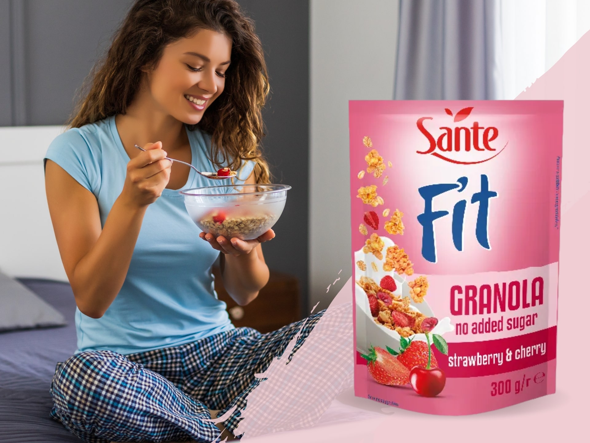 Sante - Fit Granola - flocons d'avoine pour petit déjeuner - sans blé, huile de palme, fit