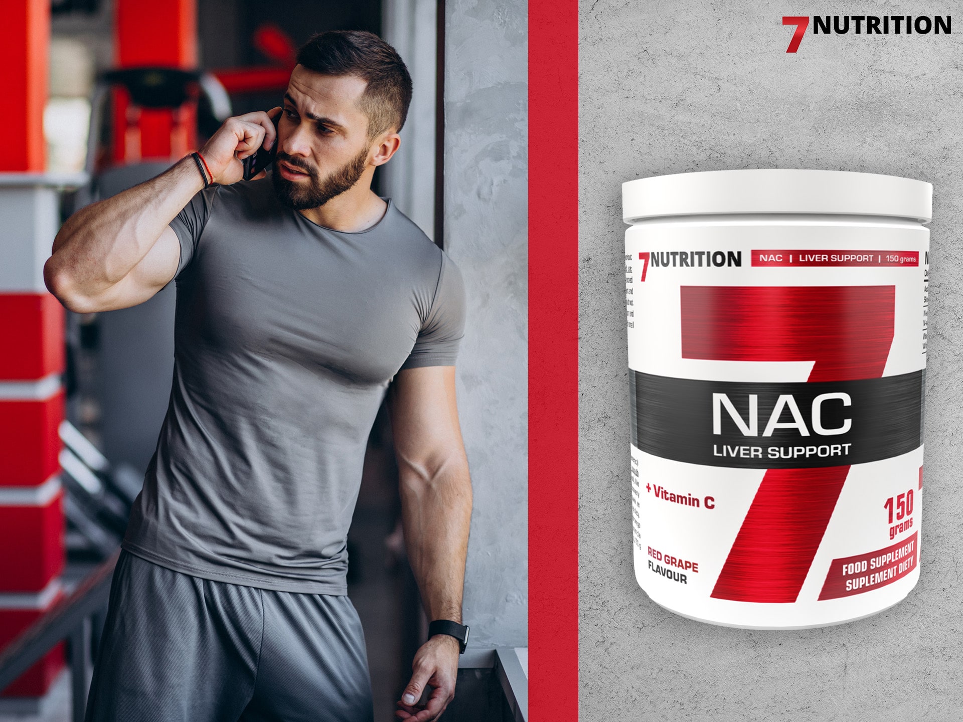7 Nutrition - NAC avec vitamine C - antioxydant, soutien de la détoxification du foie