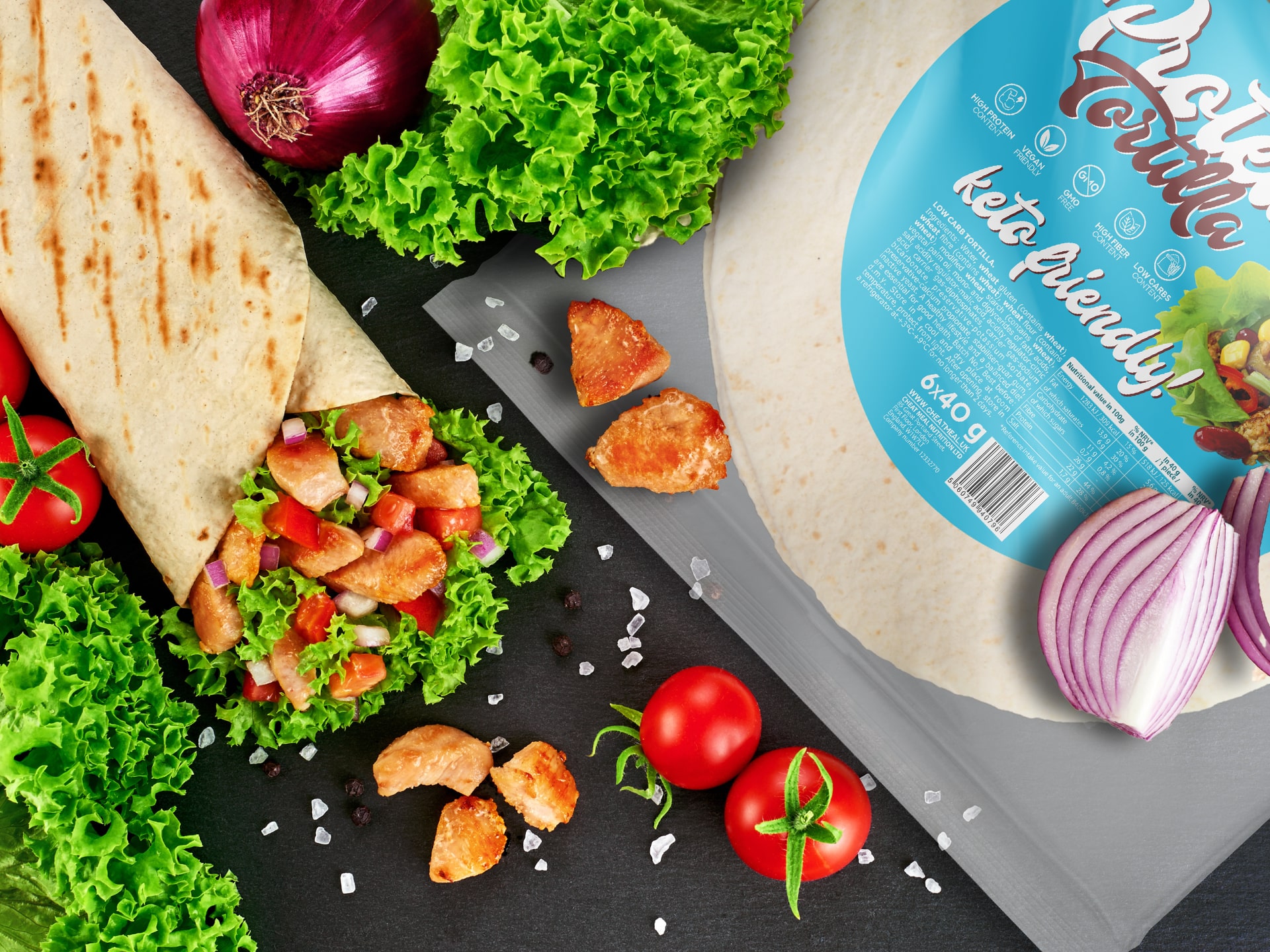 Protein Tortilla Wraps - galettes de tortilla protéinées - adaptées aux végétaliens et aux personnes à régime keto