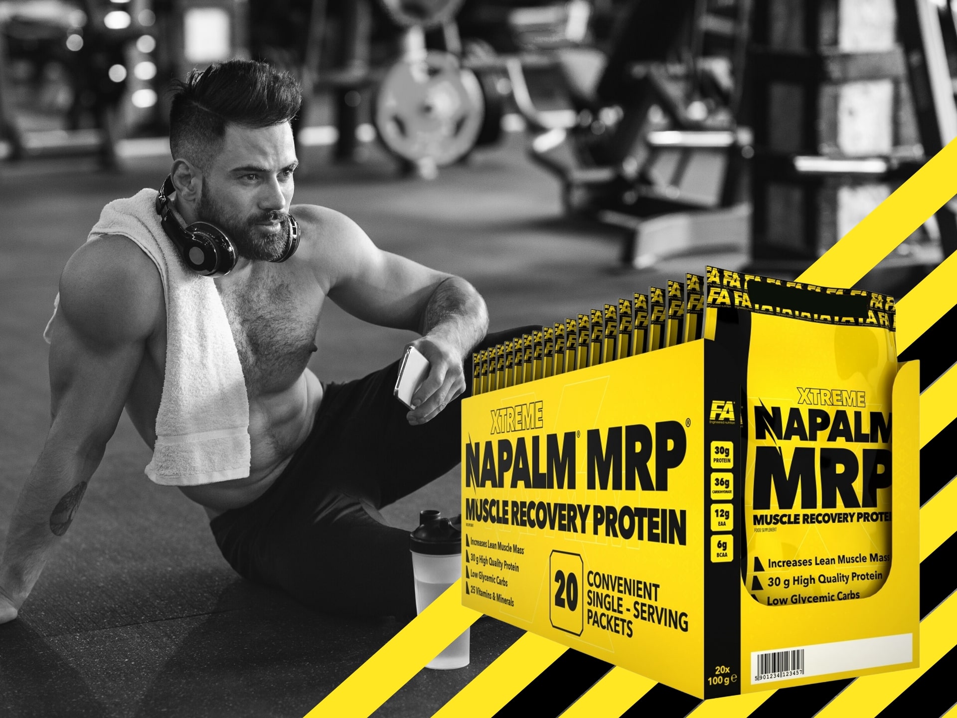 Gainer de Fitness Authority - substitut de repas complet soutenant la construction de la masse musculaire