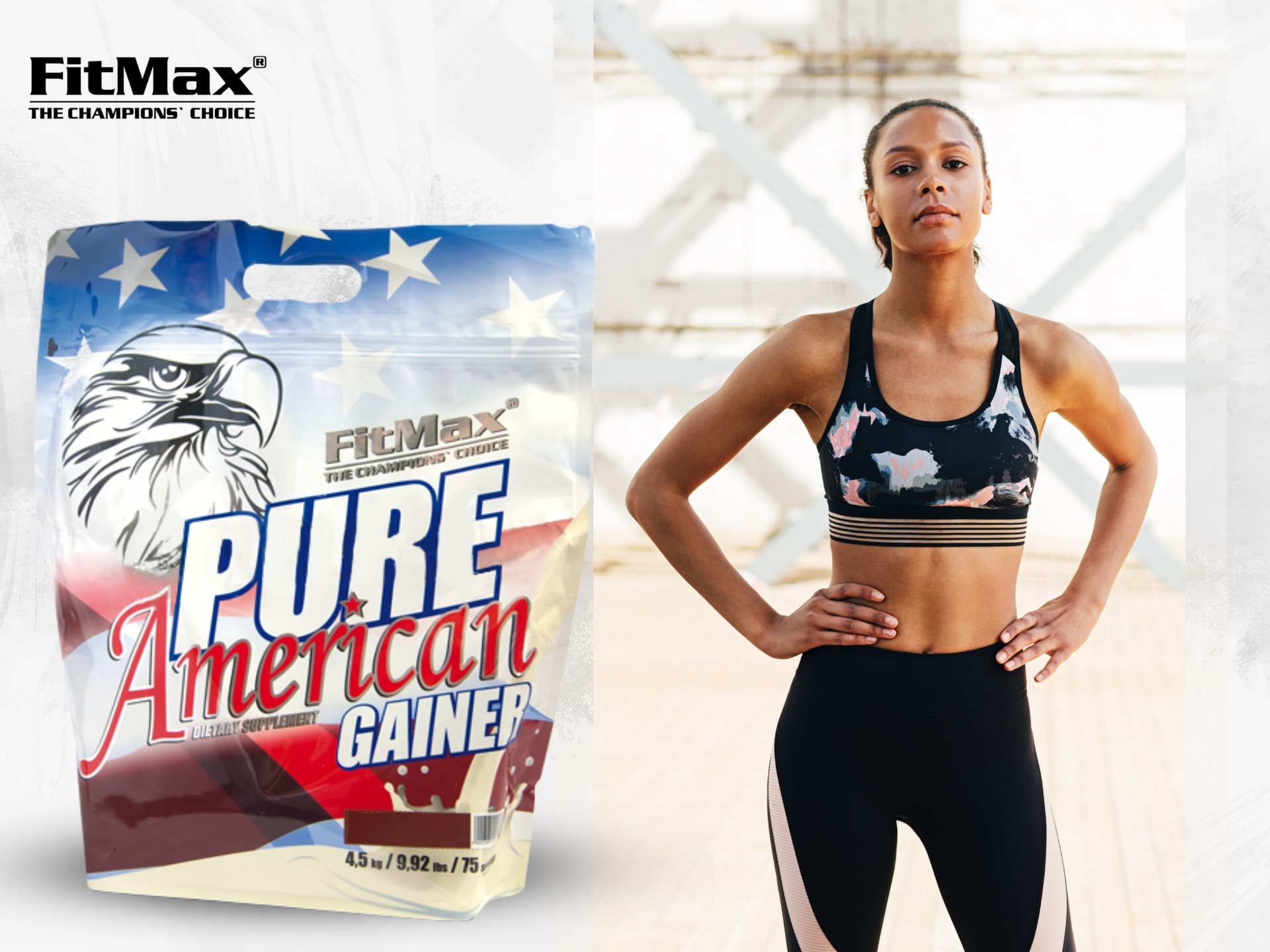 FitMax - gainer czekoladowy - Pure American - 3000g 