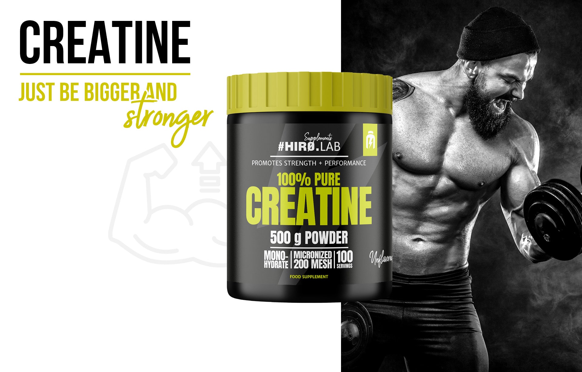 Hiro.Lab - 100% pure Creatine - czysty monohydrat kreatyny 200 MESH