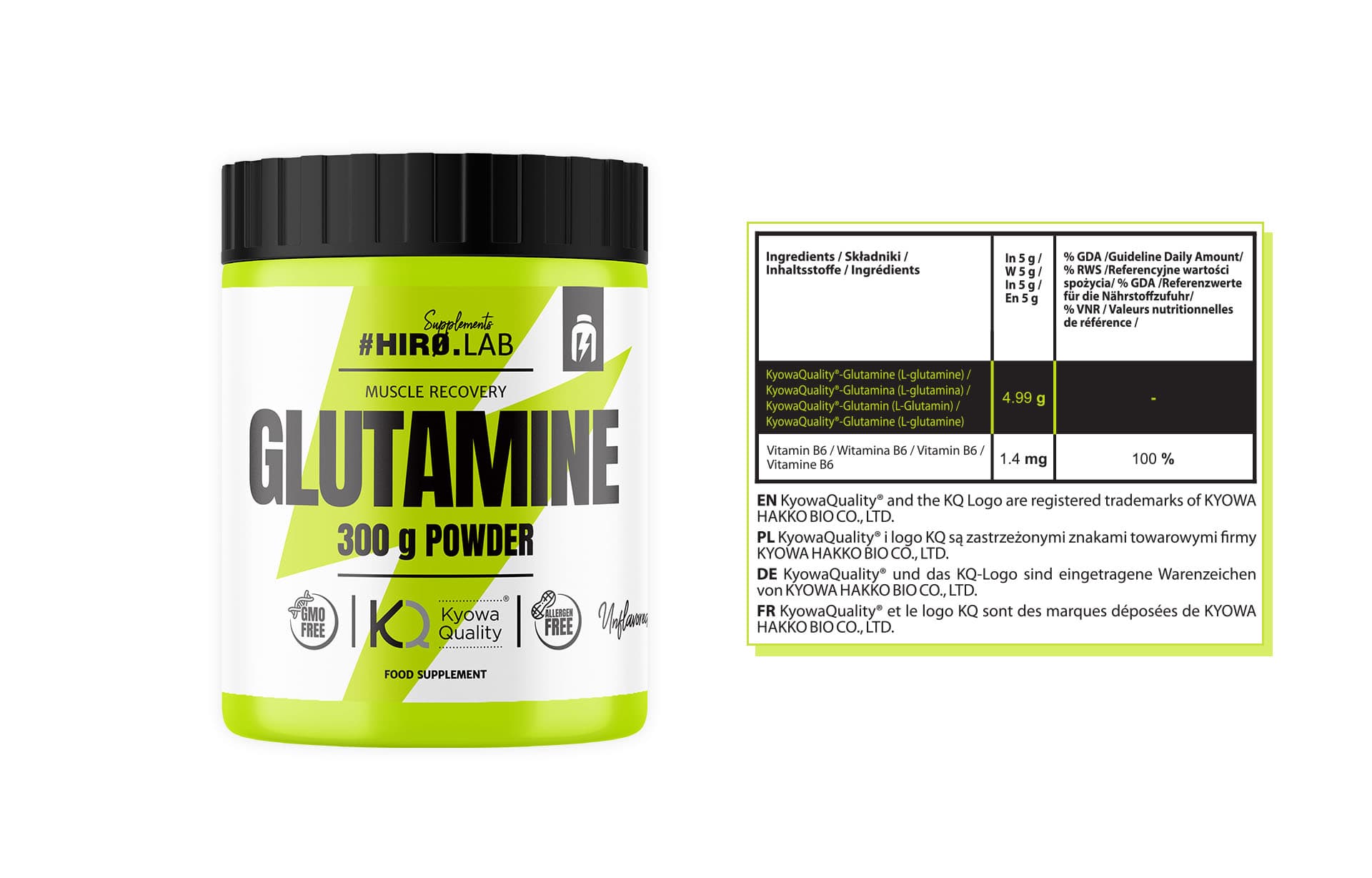 Glutamine avec vitamine B6 - aider à réduire le cortisol