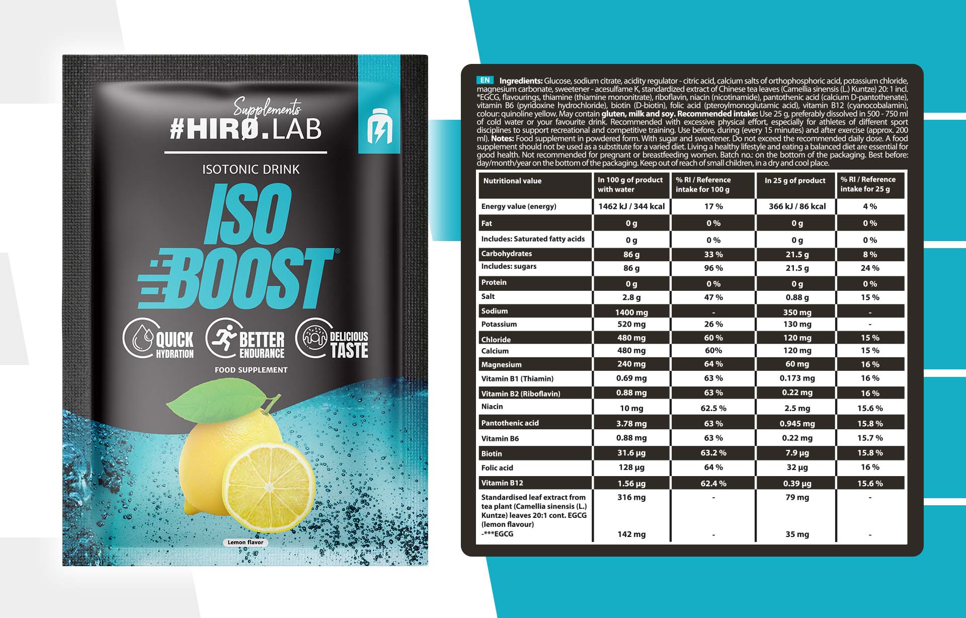 Hiro.Lab - IsoBoost - ingrédients