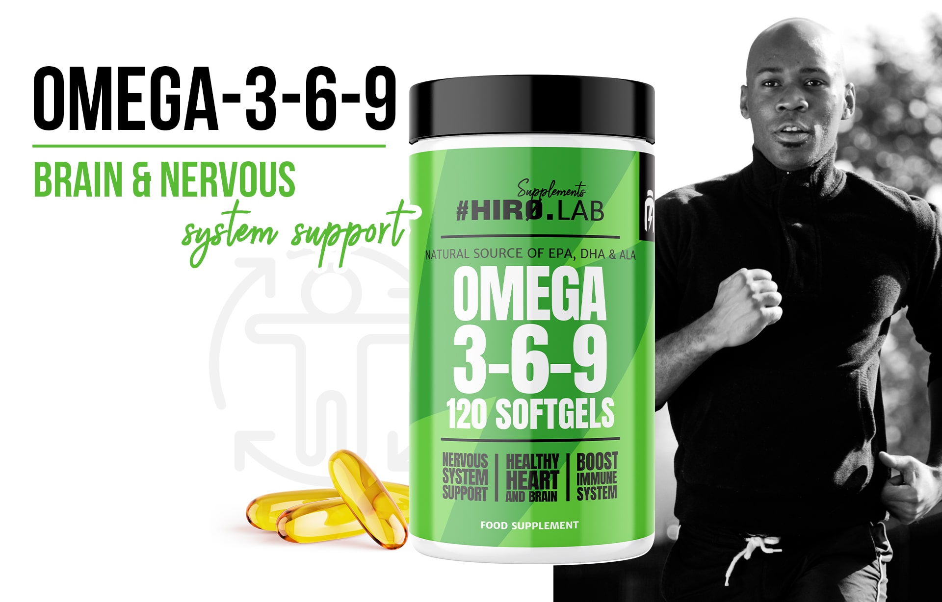 Acides Omega de Hiro.Lab - soutien de l'immunité et bien-être