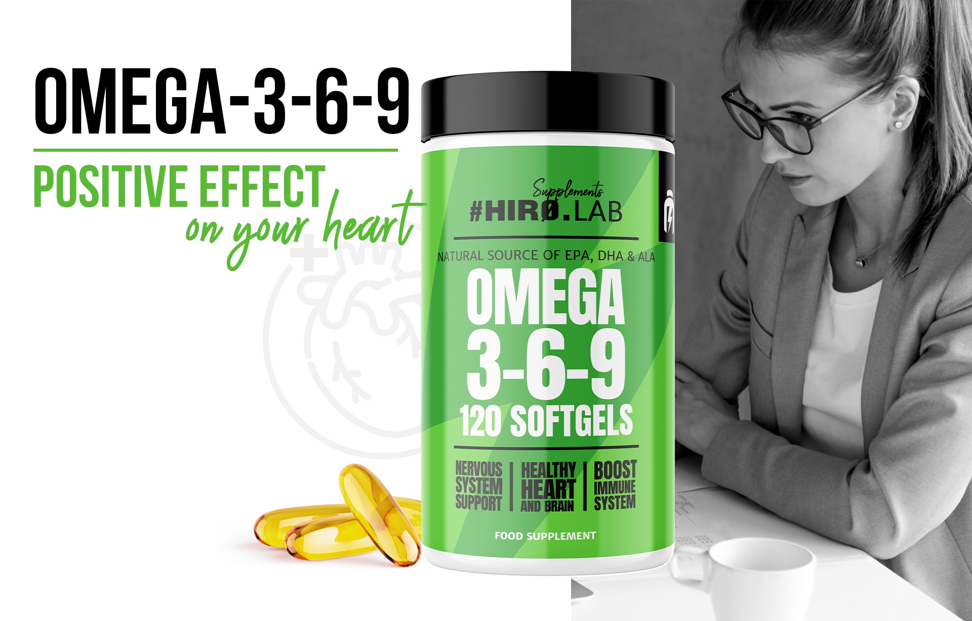 Hiro.Lab - Omega 3-6-9 - soutien du cœur et du système circulatoire