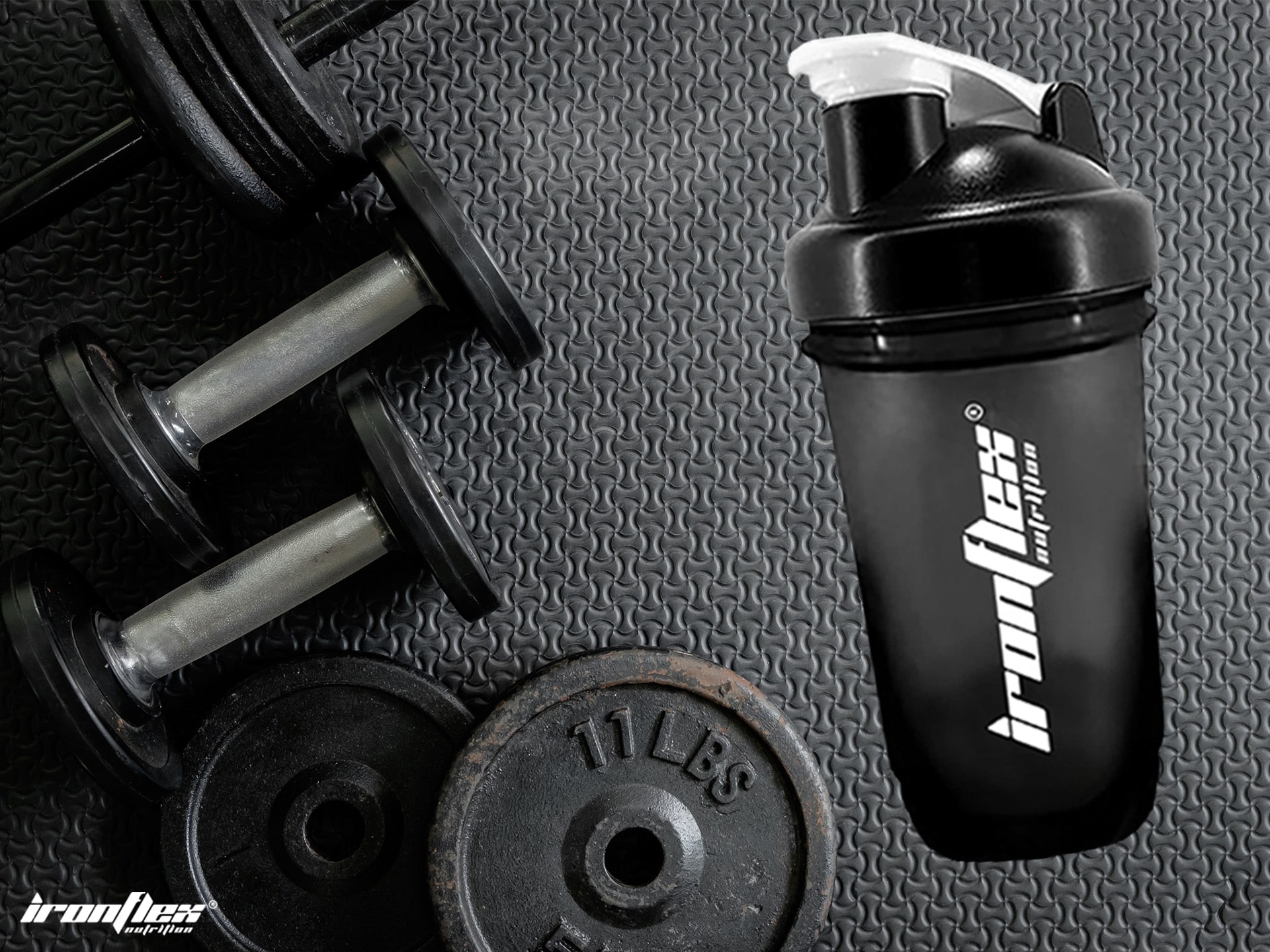 Shaker avec bec - 500ml avec compartiment pour compléments