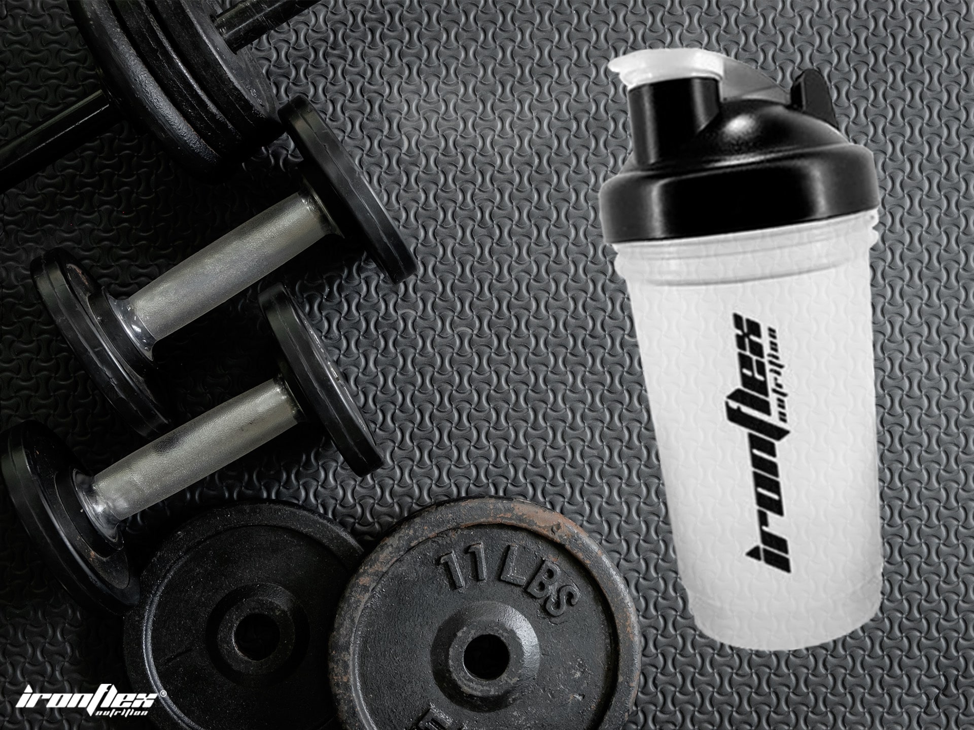 Shaker IronFlex - étanche, avec boule de mélange, 500ml