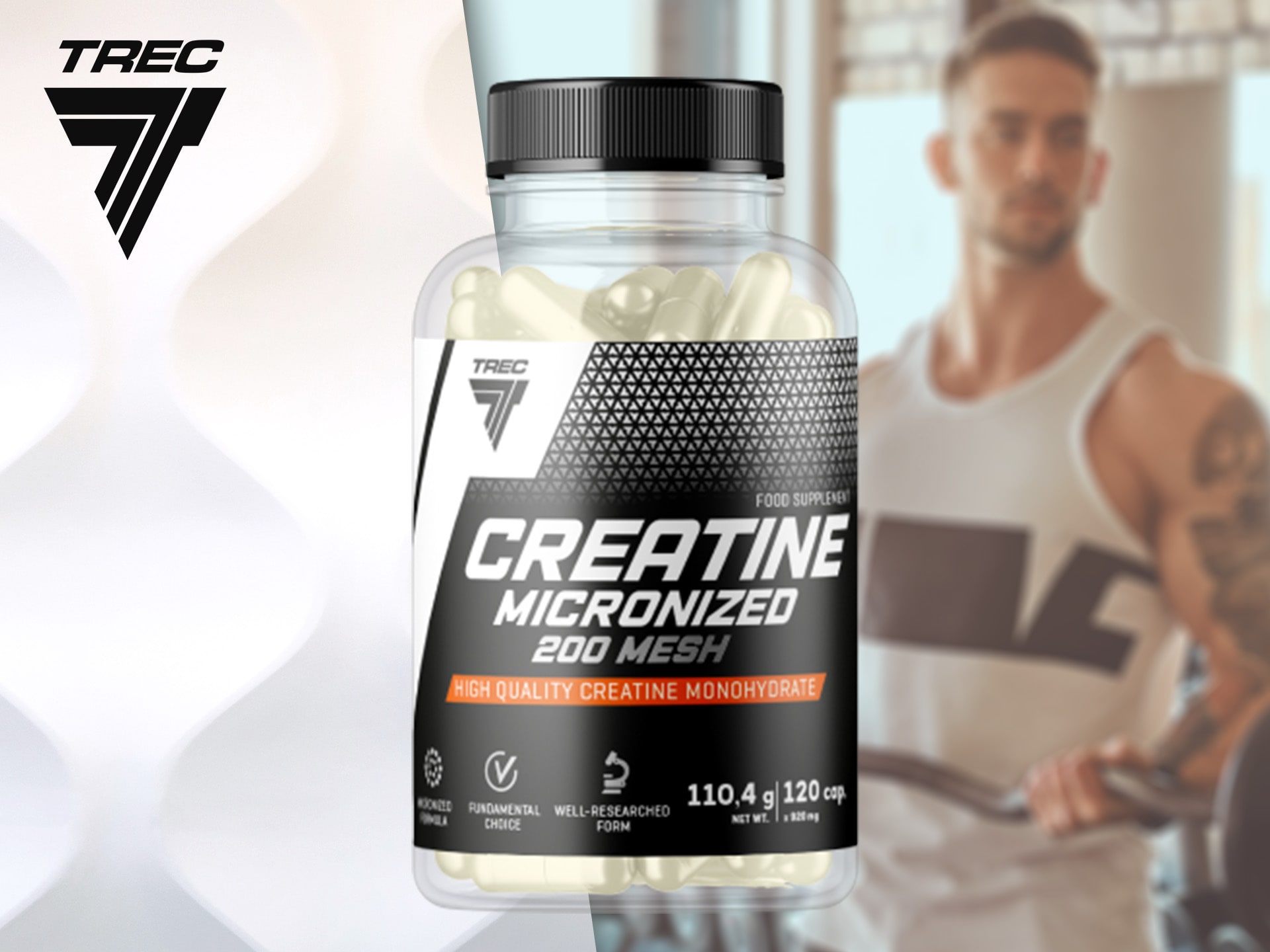 Créatine monohydrate micronisée - 200 MESH - en capsules