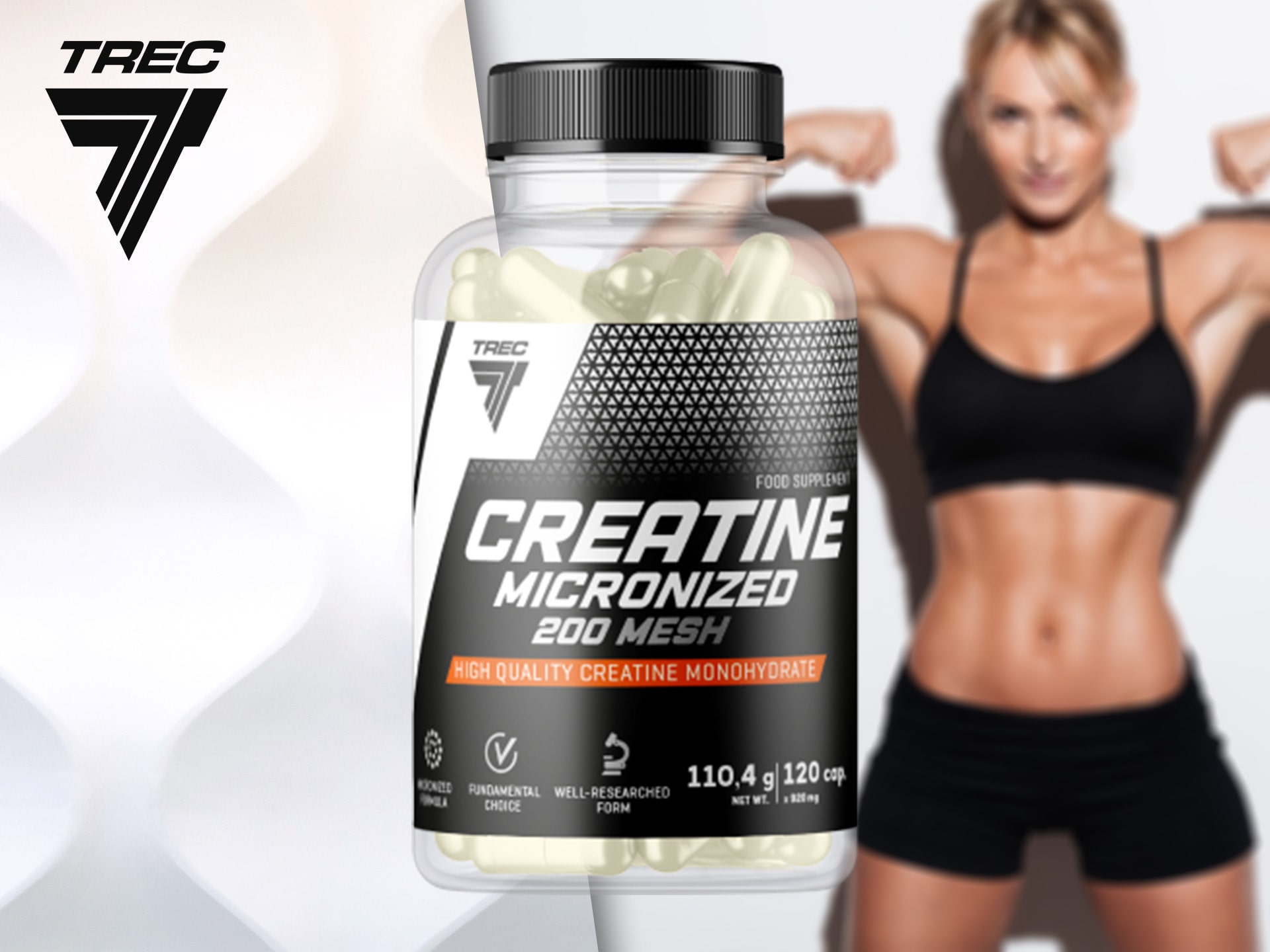 Créatine monohydrate micronisée - 200 MESH - en capsules
