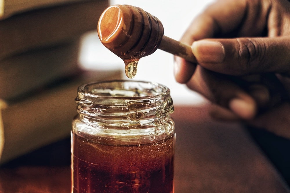 Barre avec du miel et des noix