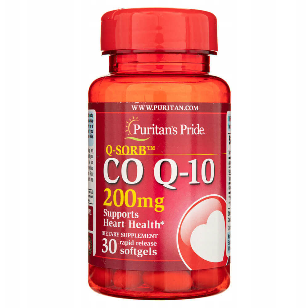 Puritan's Pride Coenzyme Q10 200 mg 30 softgels étiquette de devant