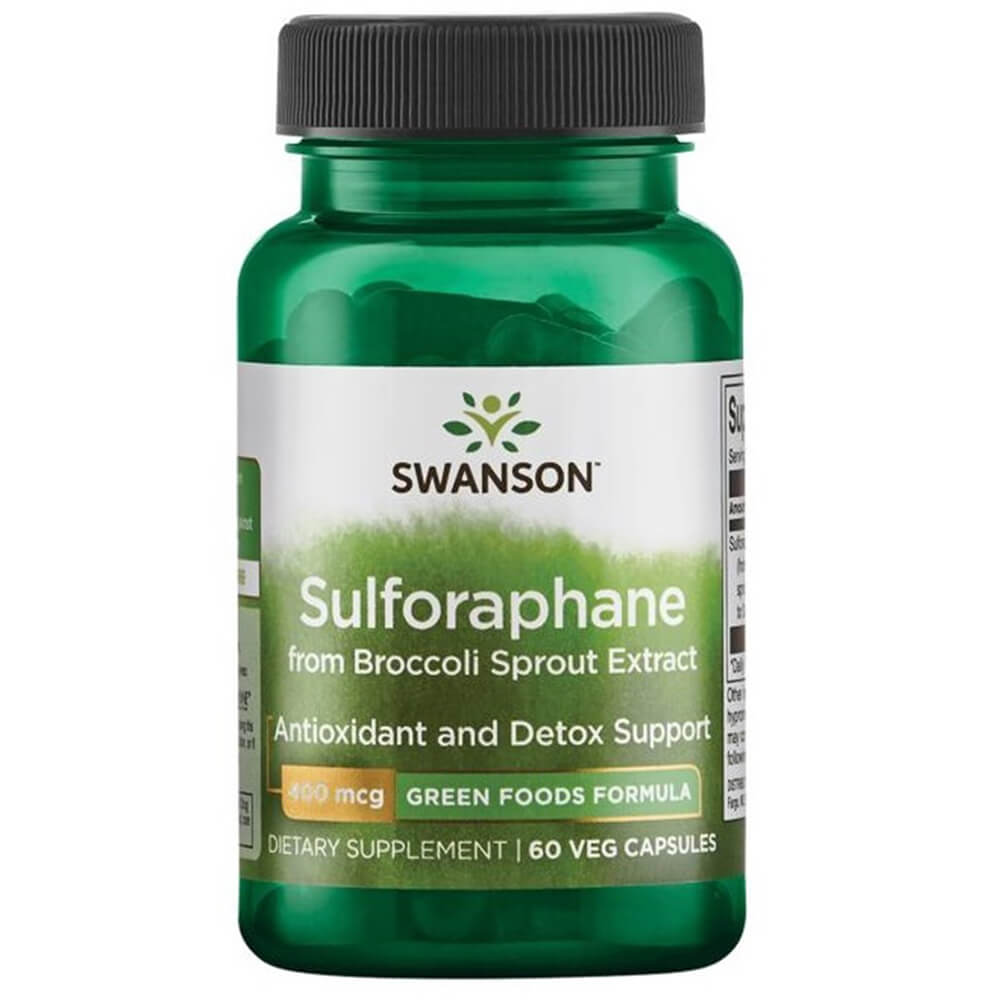 Swanson Sulforaphane 400mcg 60vcaps Étiquette de front