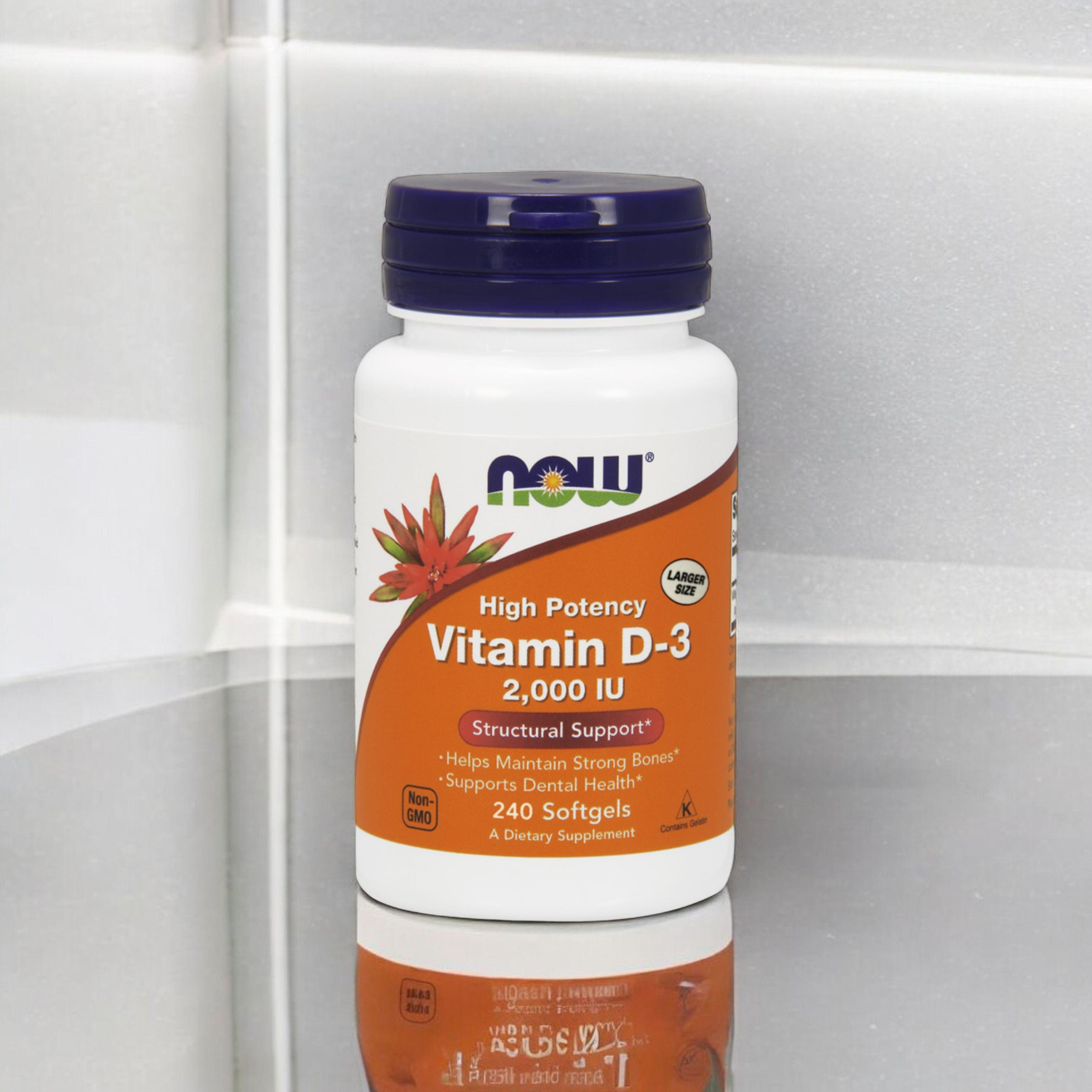 NOW Vitamin D3 2000IU - 240softgels