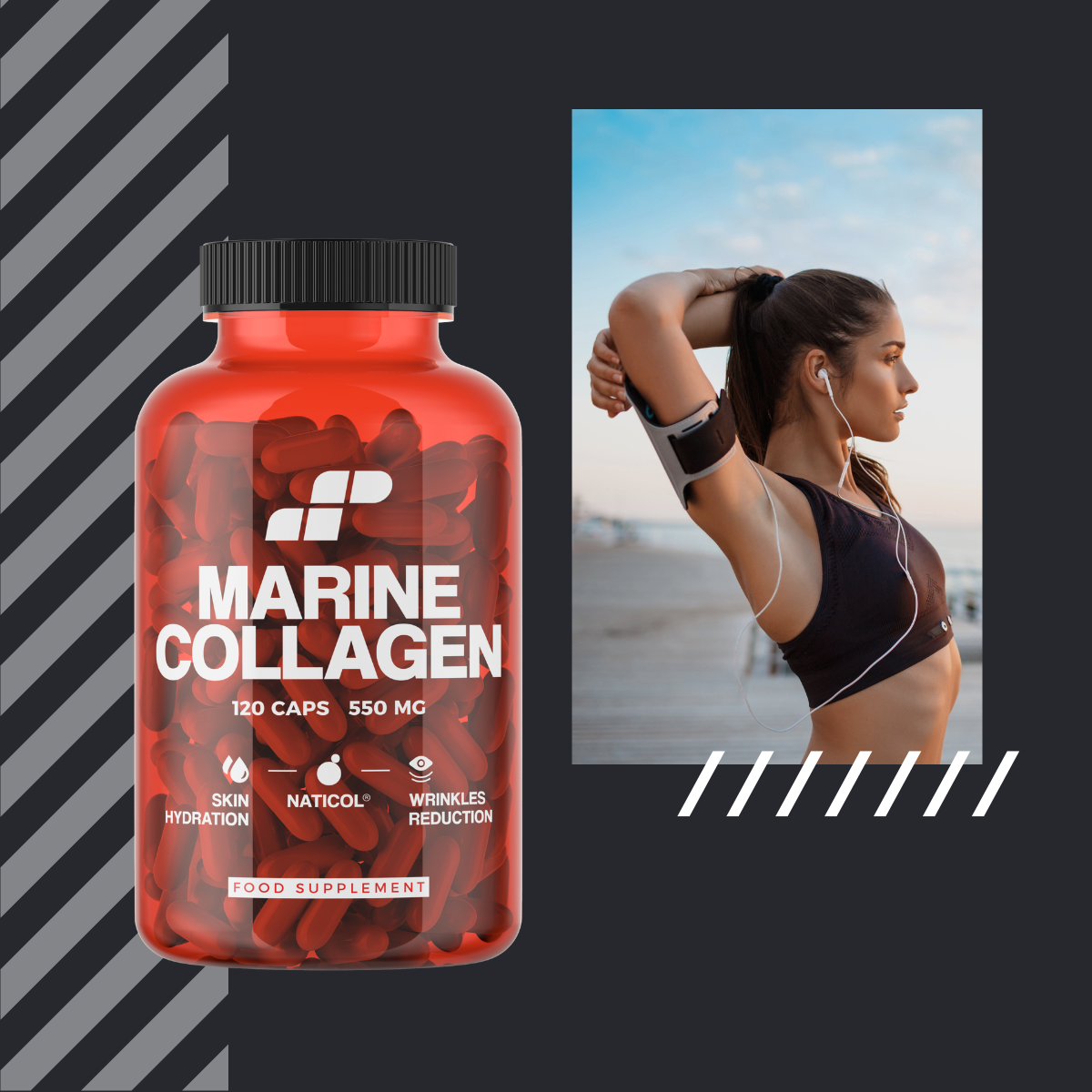 MP NUTRITION Marine Collagen 550mg - 120caps - Collagène Marin Naticol